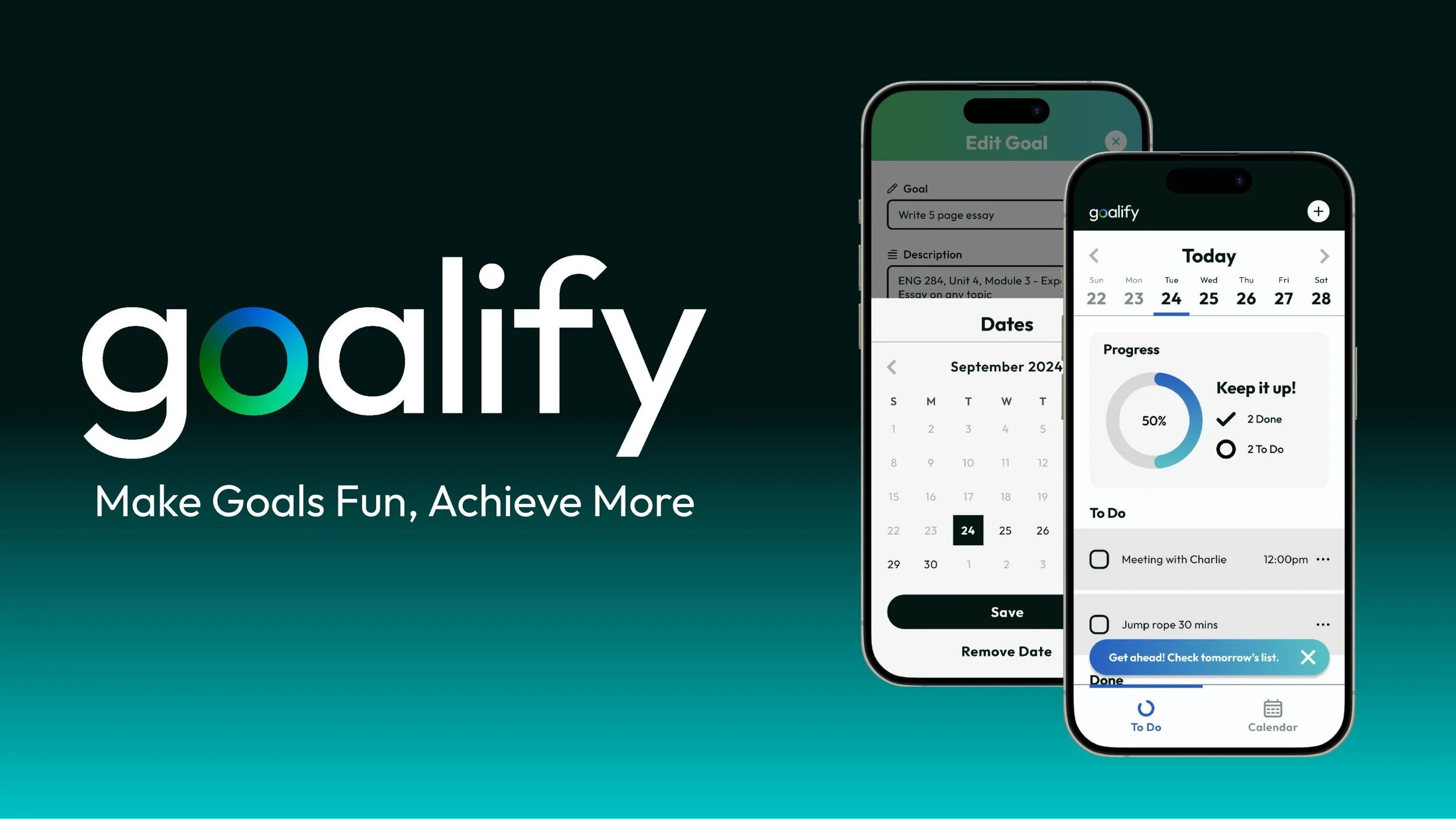 Goalify: Progressive Web App