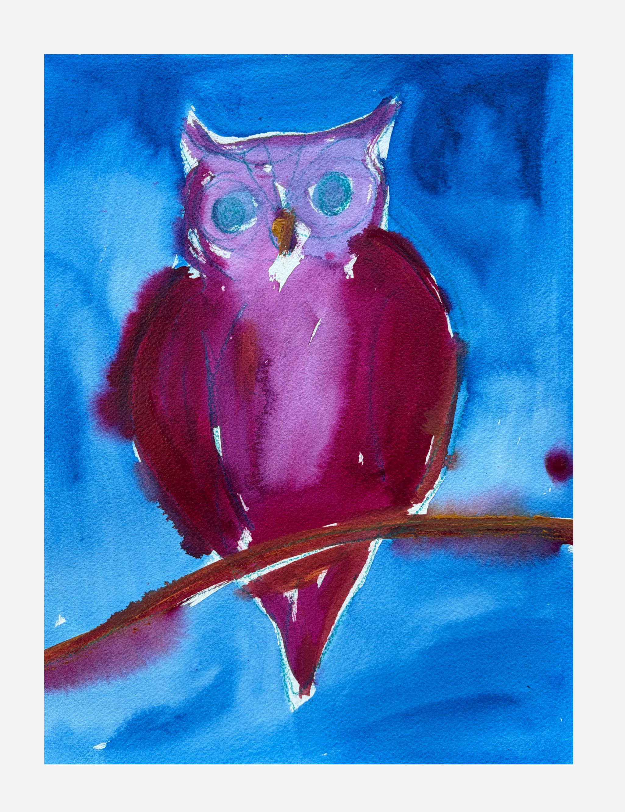 Owl 003, 9 x 12 in, 2025