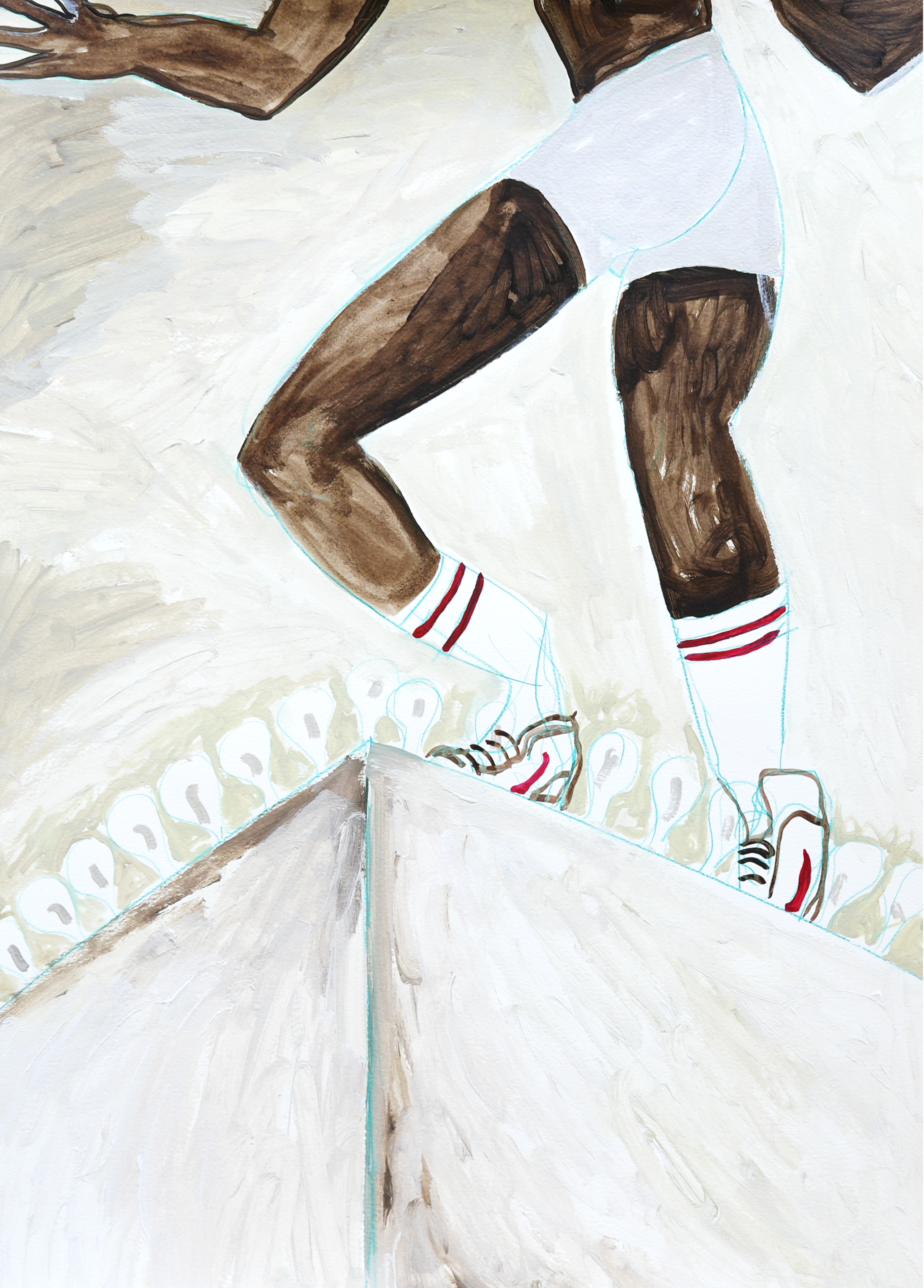 After go go dancer, 22 x 30 in, 2025