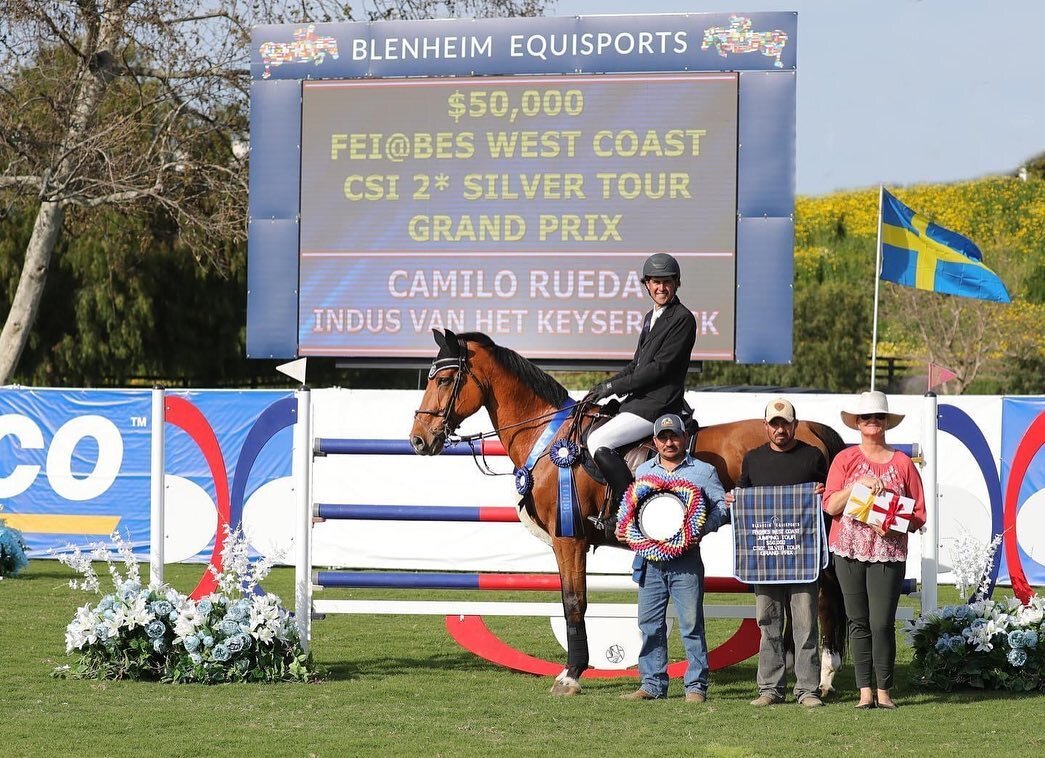 Camilo and Indus were two for two this week at Blenheim, taking the win in the $50,000 2* Silver Tour GP. 🥇💪🦄 💨💨💨
Thank you Jorge and Humberto for always making sure the horses are in 🔝 form and @blenheimequisports  for holding such high quali