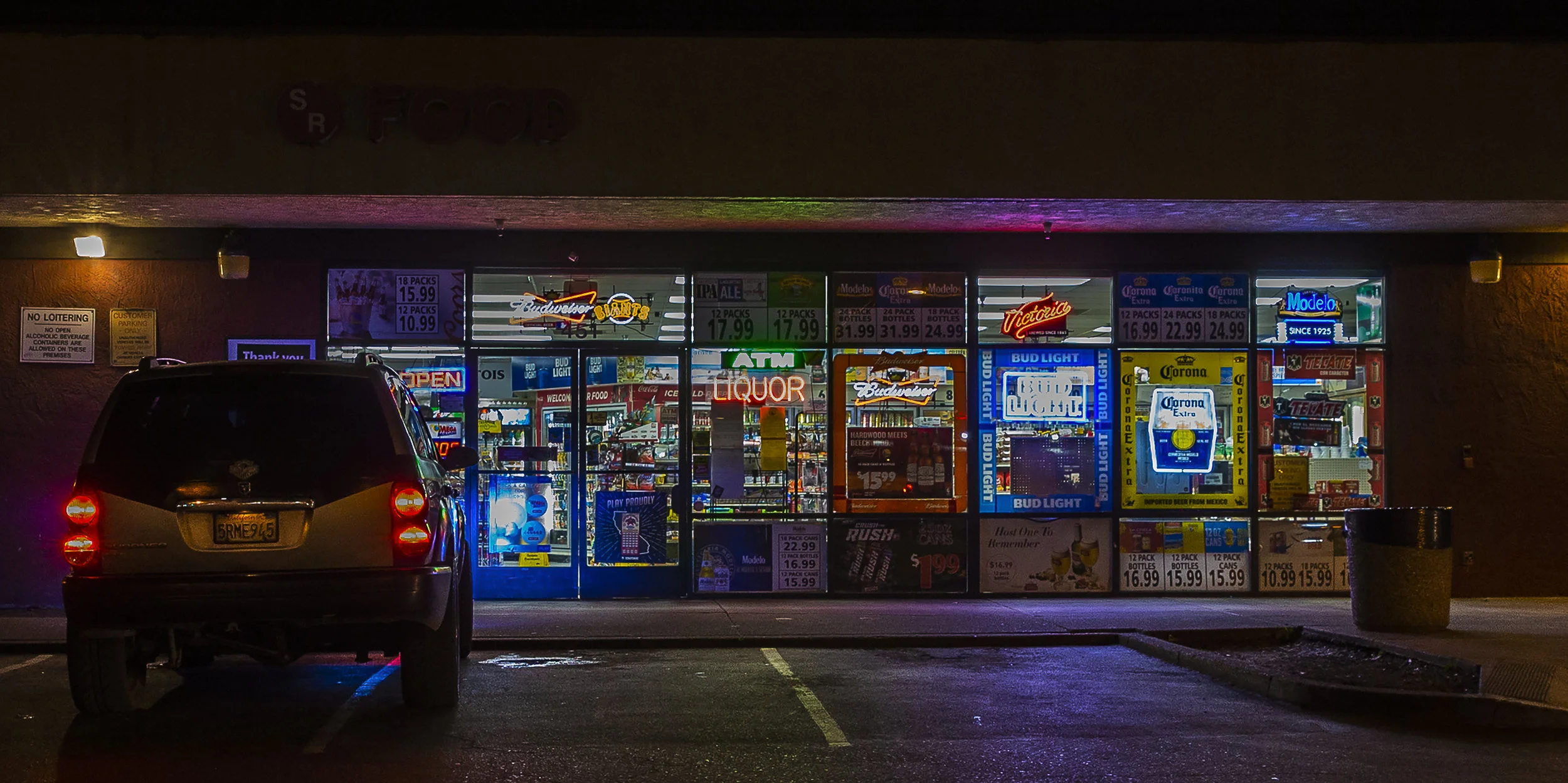  ATM Liquor No 5, 2019  Excerpt from  Neon Liquor   7 x14 inches  Archival inkjet print    