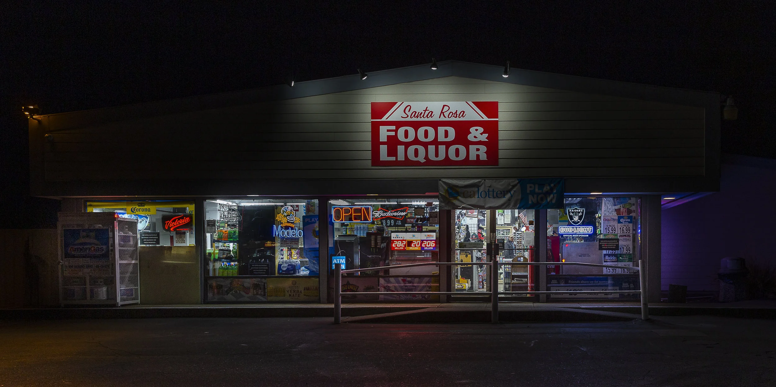  Santa Rosa Food and Liquor No 6, 2019  Excerpt from  Neon Liquor   7 x14 inches  Archival inkjet print    