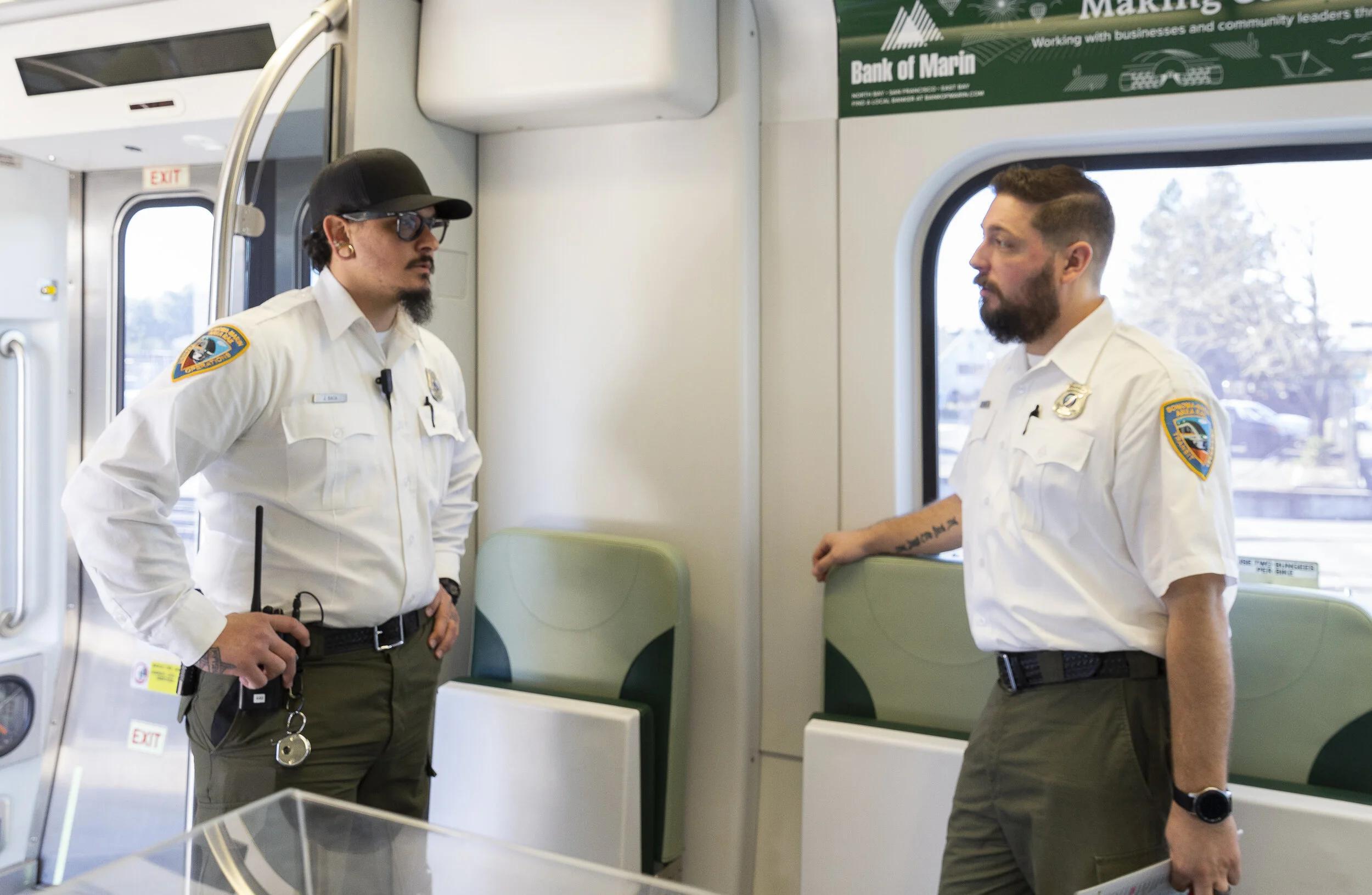 Joseph Torrigino-Baca (left) and Ryan Aranda (right) exchanging information on current events on Sunday, Jan. 5, 2020. (Photo: Genesis Botello)