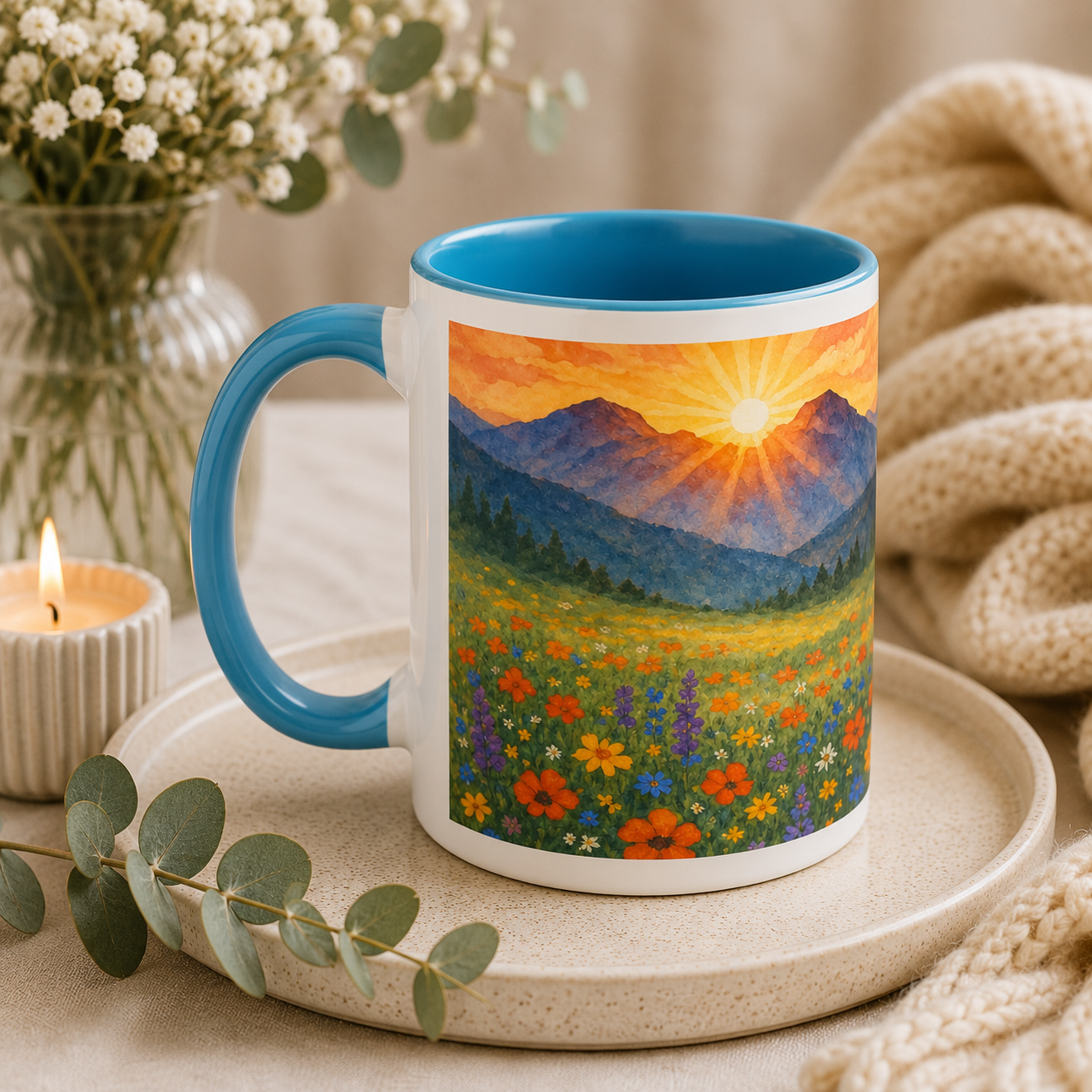 Mountain Sunrise Mug  15oz