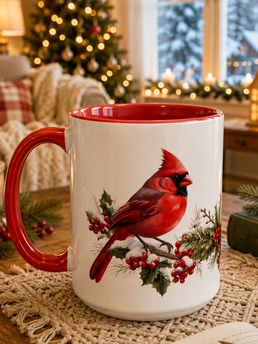 Red Cardinal Mug 15 oz