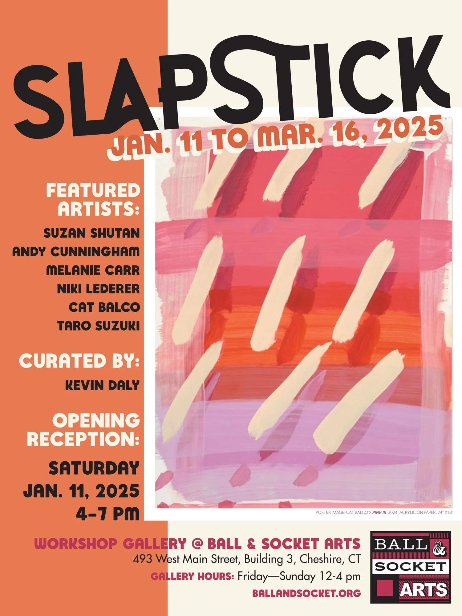 Invite for the Slapstick exhibition
