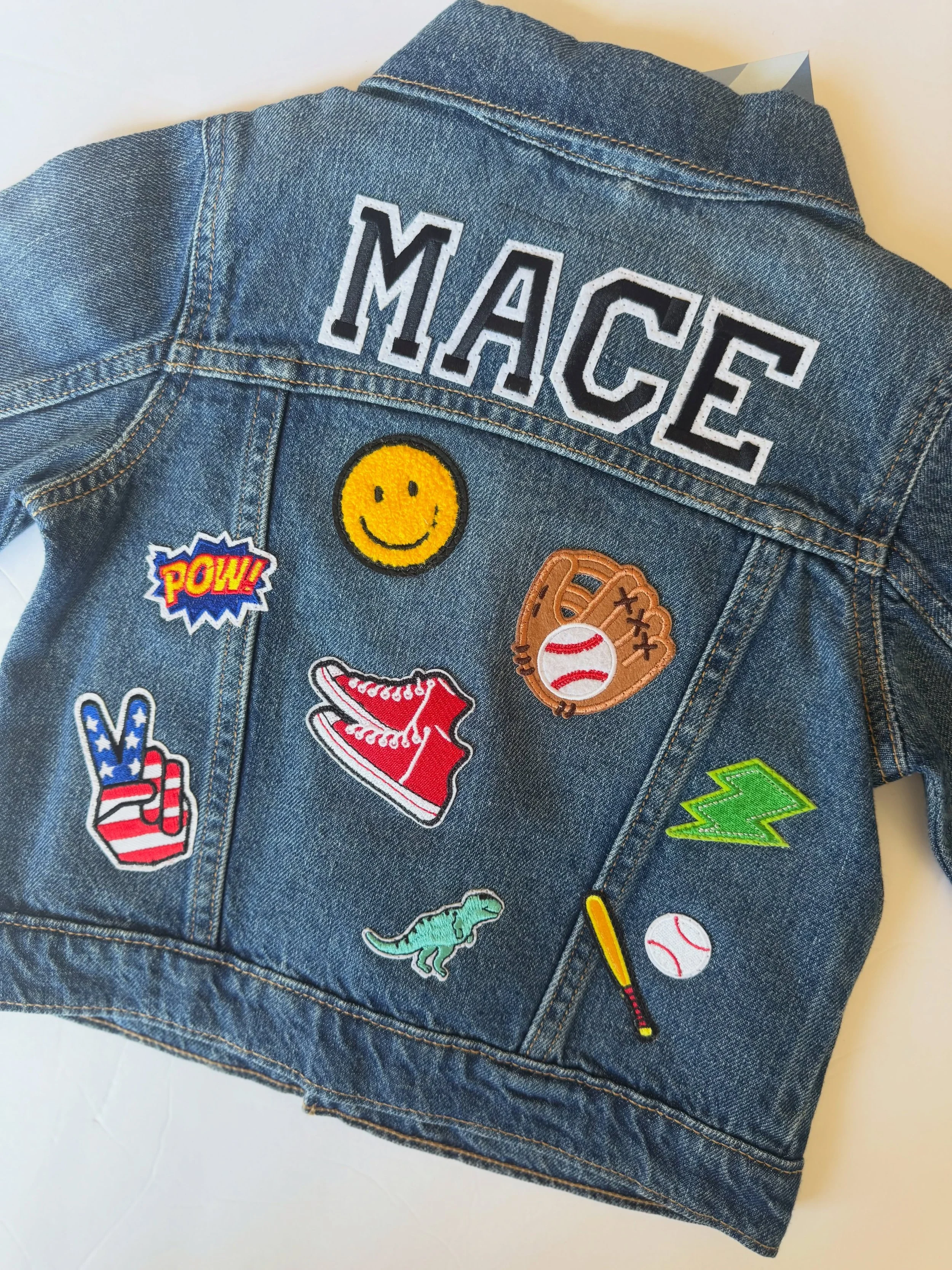 Boys jackets are bold, spunky, and seriously cool 😎✨ Every design is customized to reflect their unique personality and all the things they love most 💥🛹⚡️