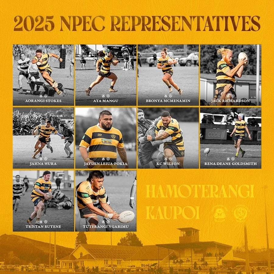 Congratulations to our whanau who&rsquo;ve been selected in the Ngati Porou East Coast squads for 2025! 🟡⚫️

#clubrugby #heartlandrugby #ngatiporoueastcoast #rugby
