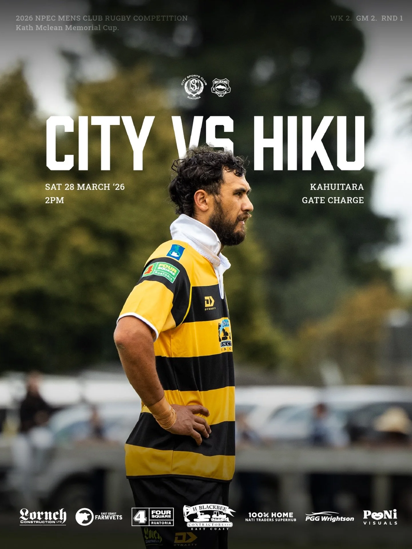 We all love a great local derby! See you there 🫡

🆚 @hikurangisportsclub 
📆 Sat 28 March &lsquo;26
📍 Kahuitara
🕑 2pm
🎟️ Gate Charge

#clubrugby # ruatoriacity #npec #rugby #grassrootsrugby