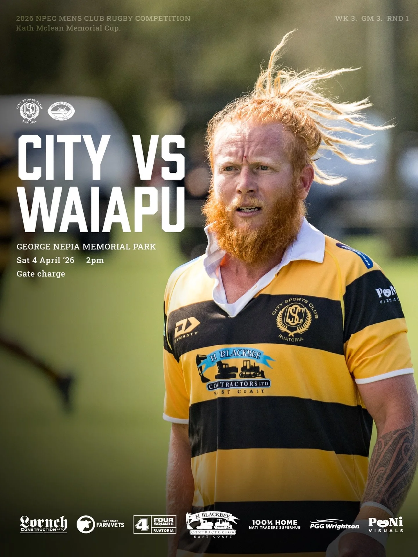 Big game across the river this weekend before our bye. See you in Rangitukia 🫡

🆚 Waiapu
📅 Sat 4 April &lsquo;26
🕑 2pm
📍 George Nepia Memorial Park 
🎟️ Gate Charge

#clubrugby #grassrootsrugby #ruatoria #ruatoriacity #npec