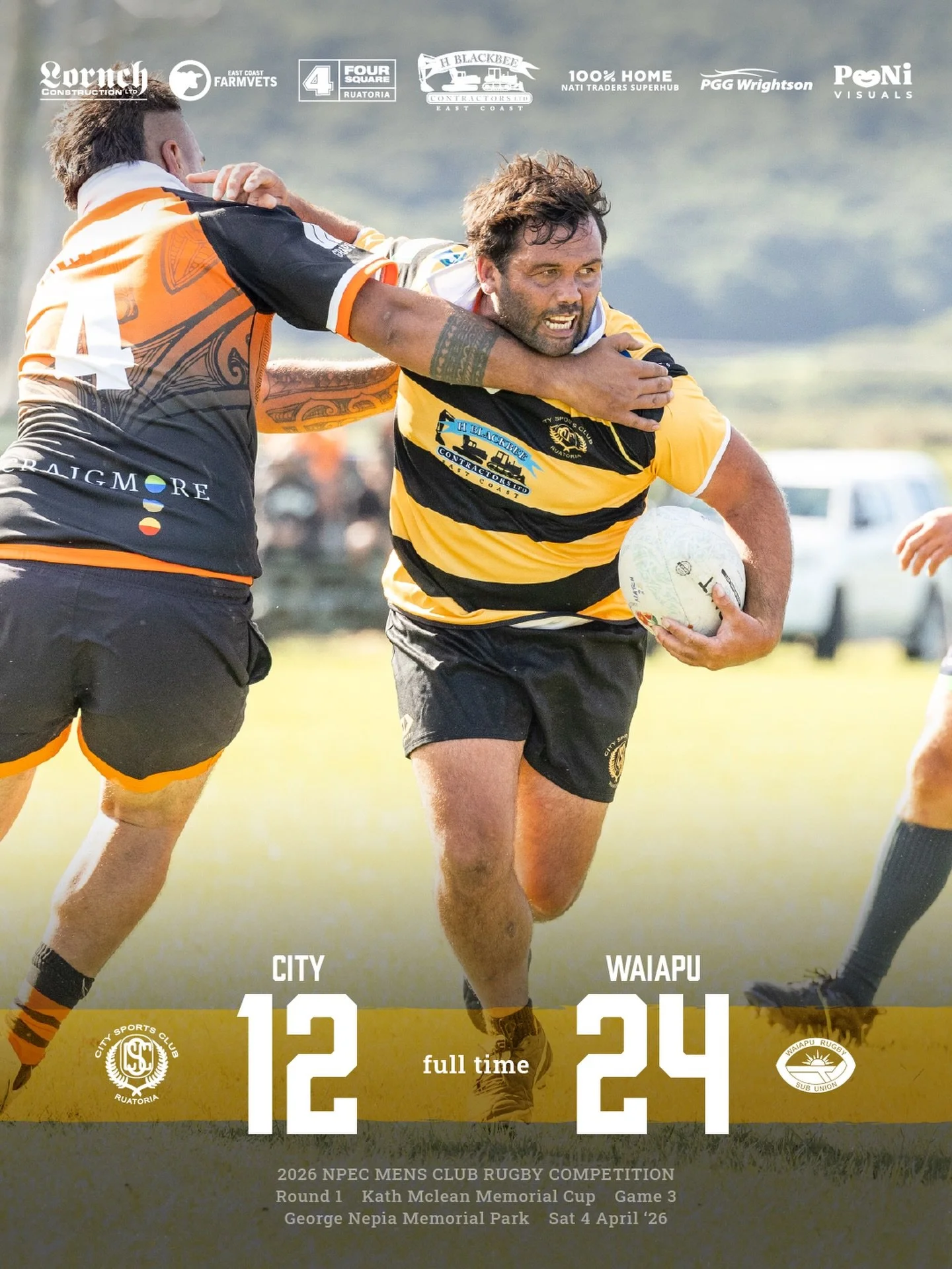 Our fellas fought to the very end but @waiapurugbyclub were too strong at home 🤝🏽

Our men head in to a bye week then come back for the double header at home! See you there 🫡 

#grassroots #clubrugby #npec #ruatoria #ruatoriacity