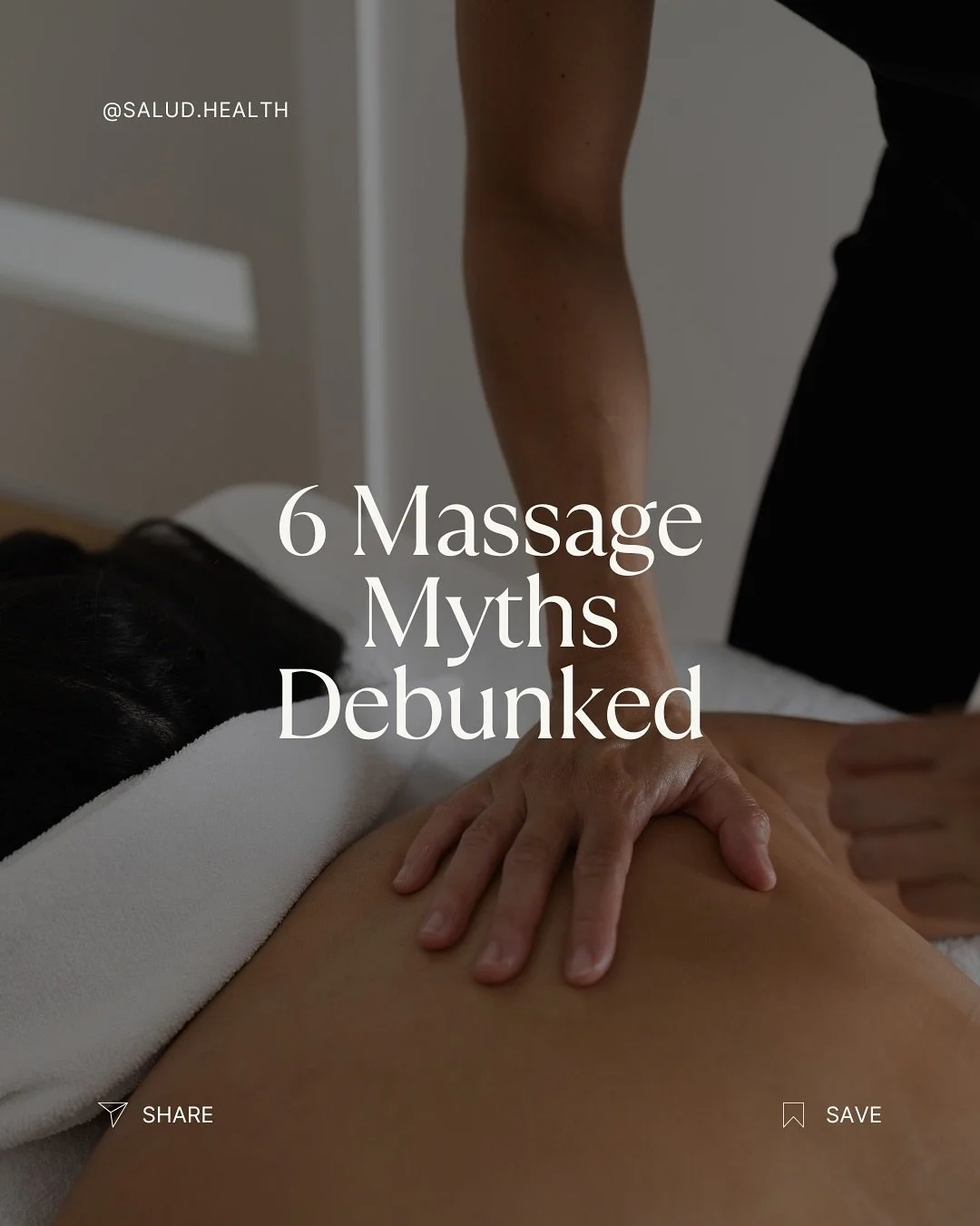 Massage isn&rsquo;t a luxury&mdash;it&rsquo;s necessary. 💆🏽&zwj;♀️

Still believing massage myths like &ldquo;it&rsquo;s just for relaxation&rdquo; or &ldquo;it should hurt to work&rdquo;?

We&rsquo;re setting the record straight with 6 myths that 