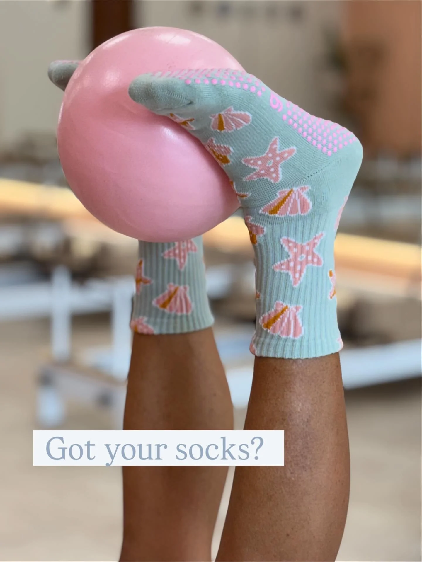 No socks No play 🧦  But for good reason- they keep you safe from slipping and keep our beds clean! Plus they are cute and colourful 🐚 🩵
Available to purchase in studio!