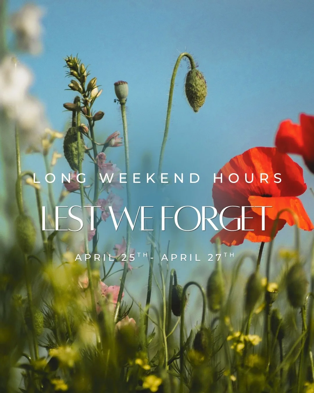 Swipe for our Anzac Day Long Weekend Hours:

We&rsquo;ll be running limited Reformer Pilates classes over the weekend, while Massage &amp; Facial will be closed. 

Lest We Forget 🌸