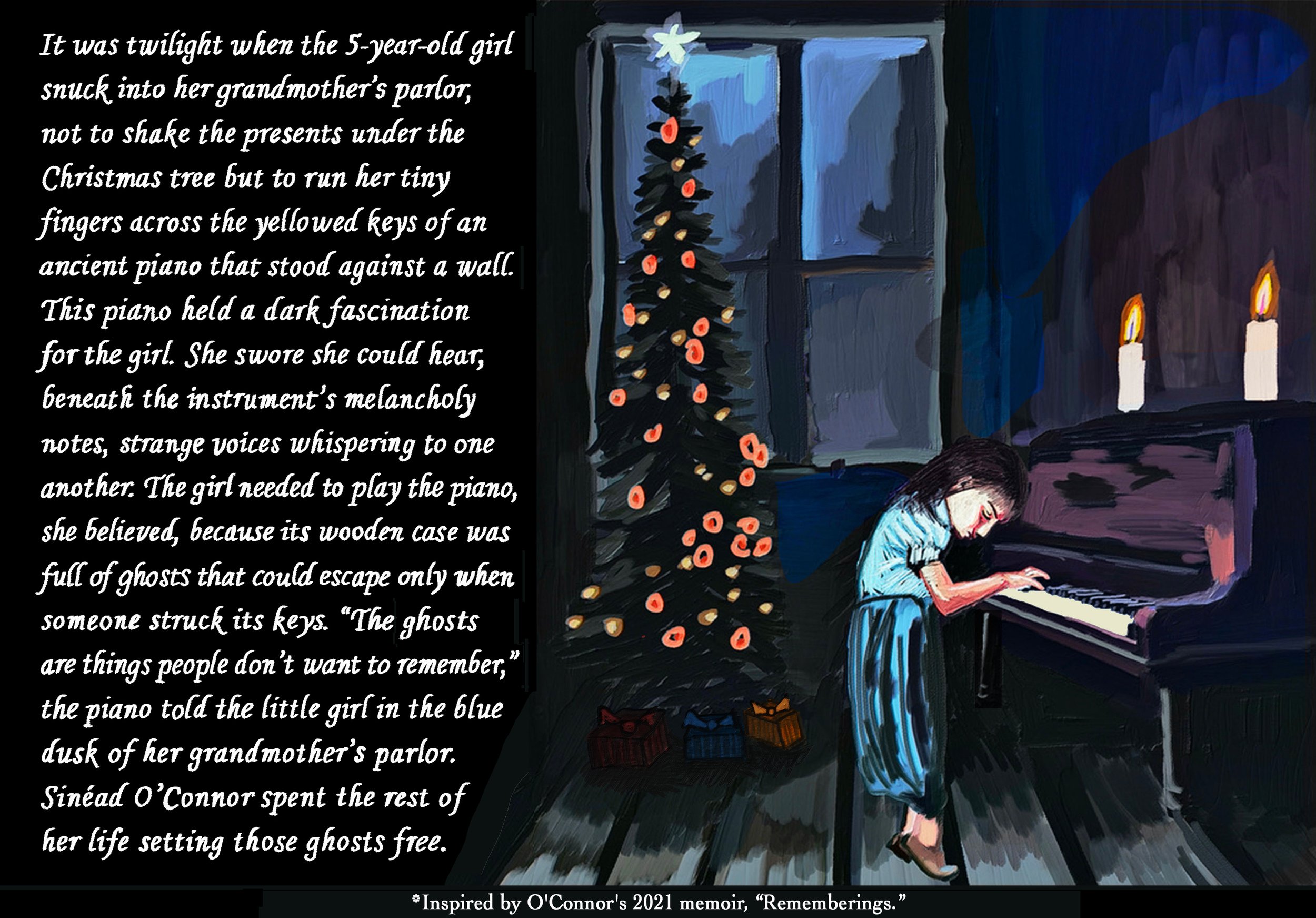 Cartoon honoring Sinead O'Connor.