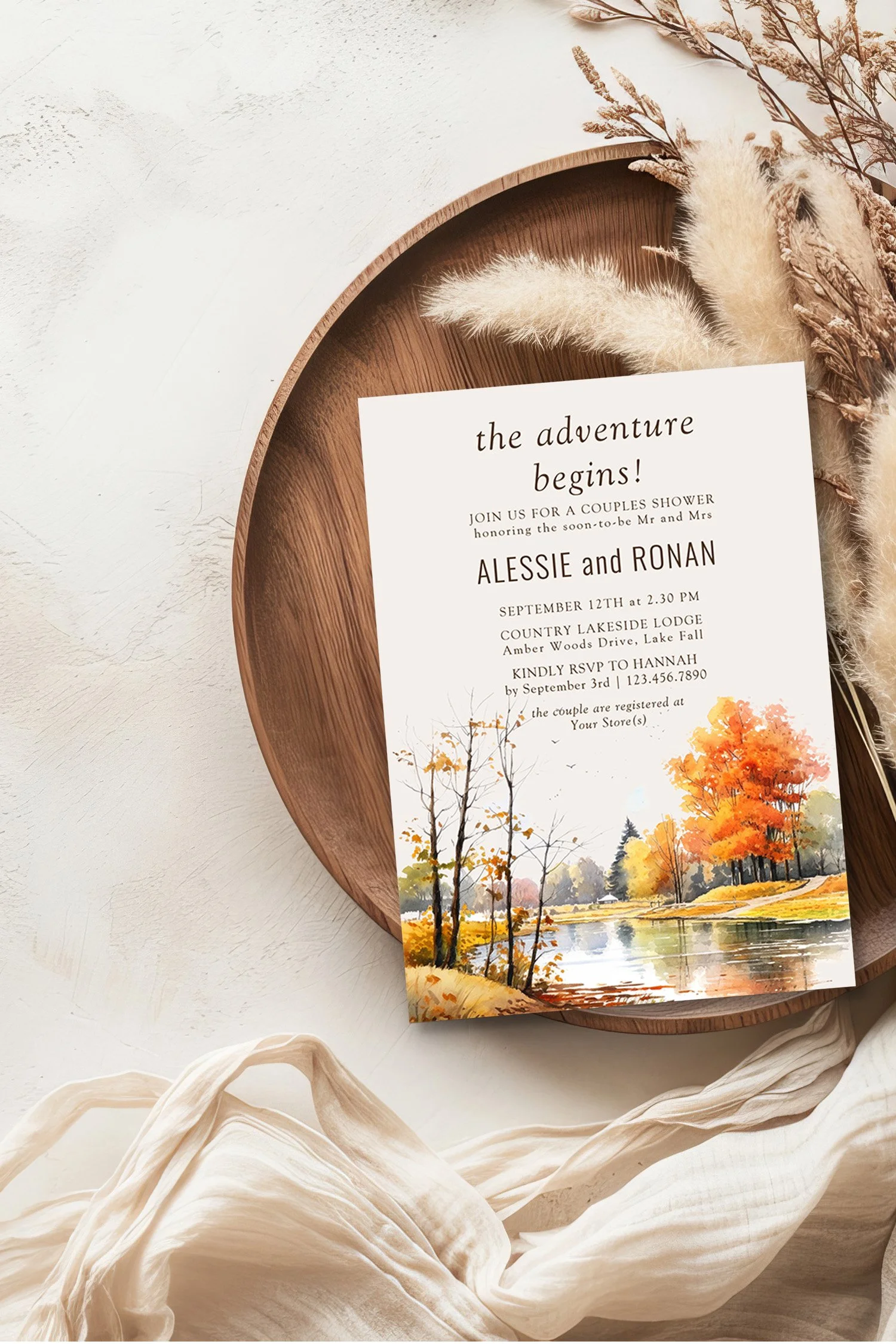 The Adventure Begins! Couples Shower invitation