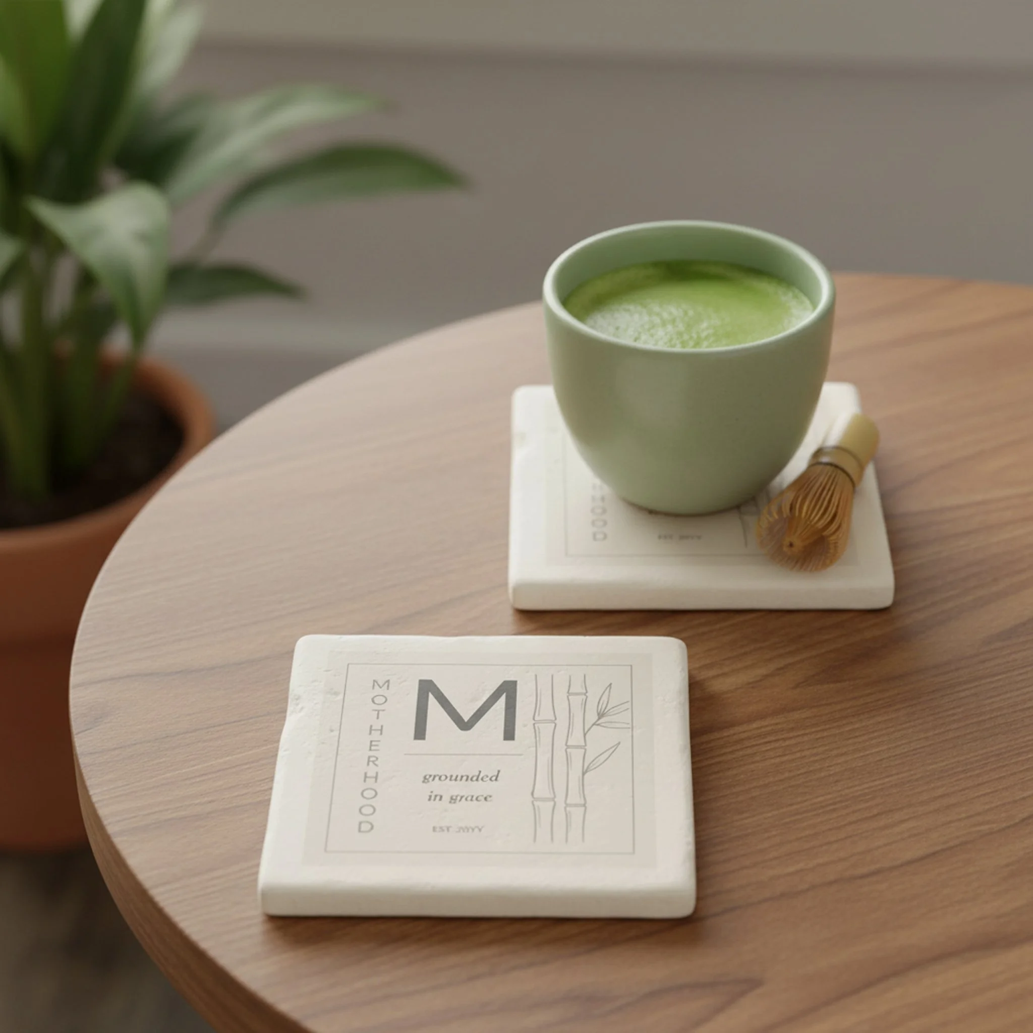 Motherhood Grounded in Grace Botanical Mom Stone Coaster.jpg