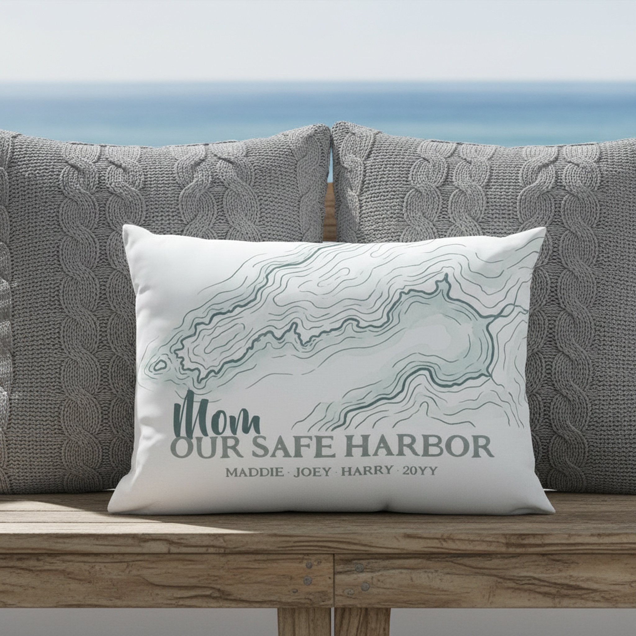 Safe Harbor Mom Quote Nautical Heritage Outdoor Lumbar Pillow.jpg
