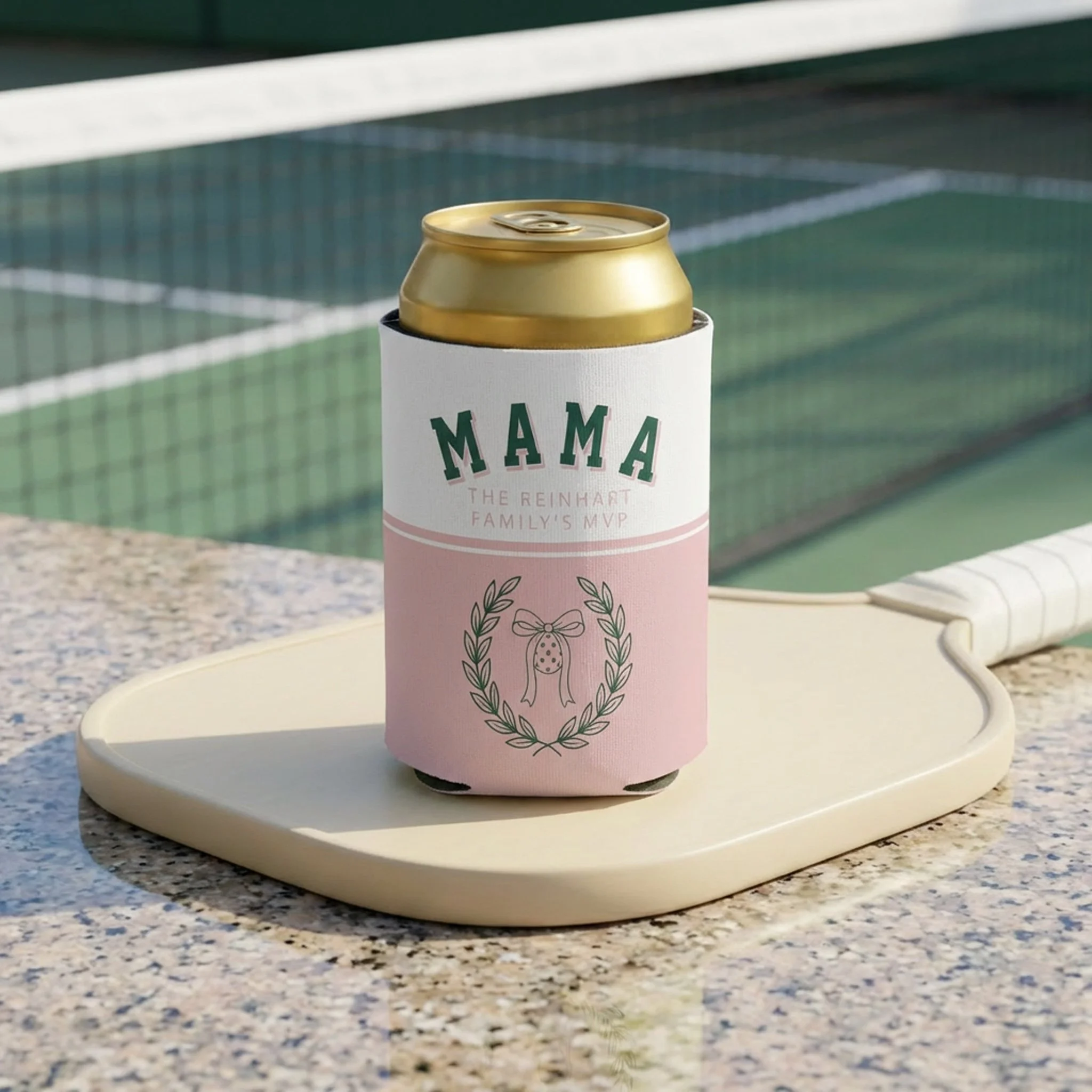 Coquette Sport Pickleball Mama MVP Family Name Can Cooler.jpg