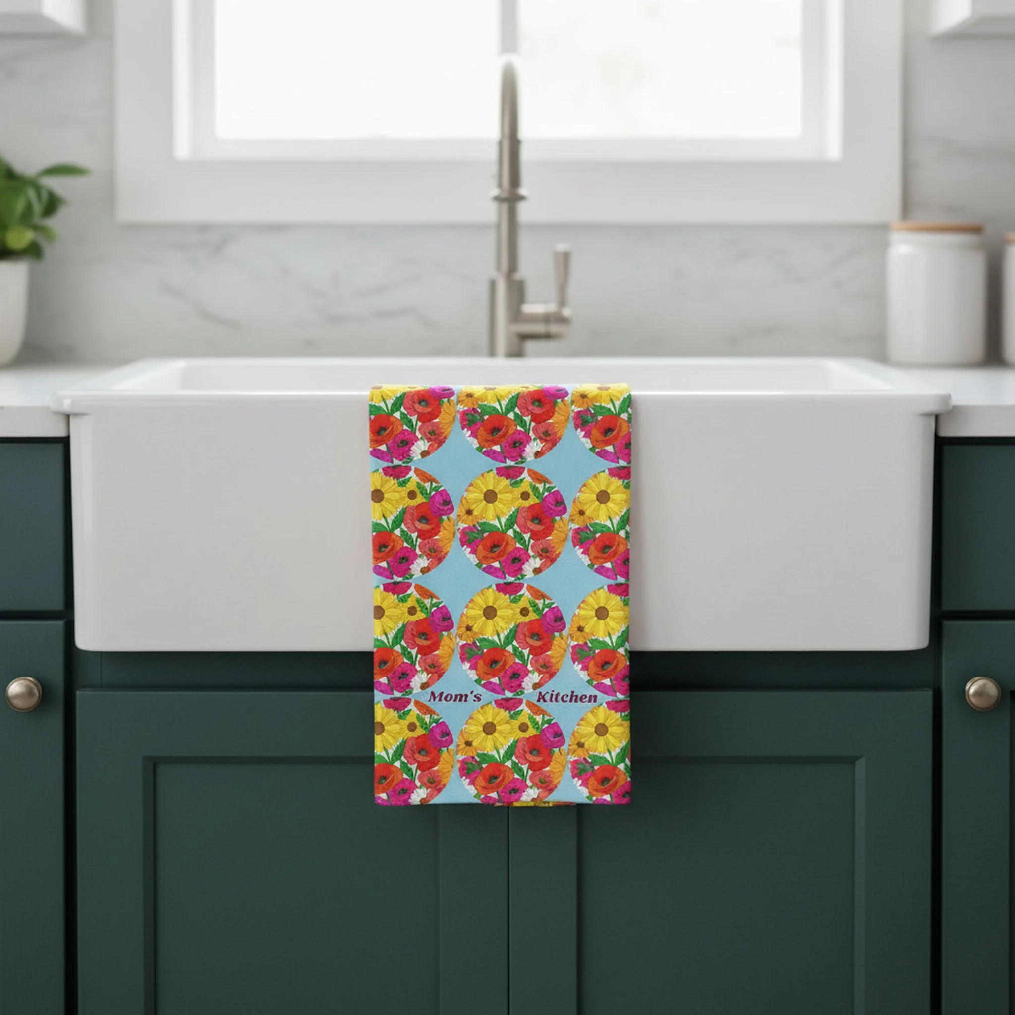 Mom's Kitchen Retro Flower Dopamine Decor Towel.jpg