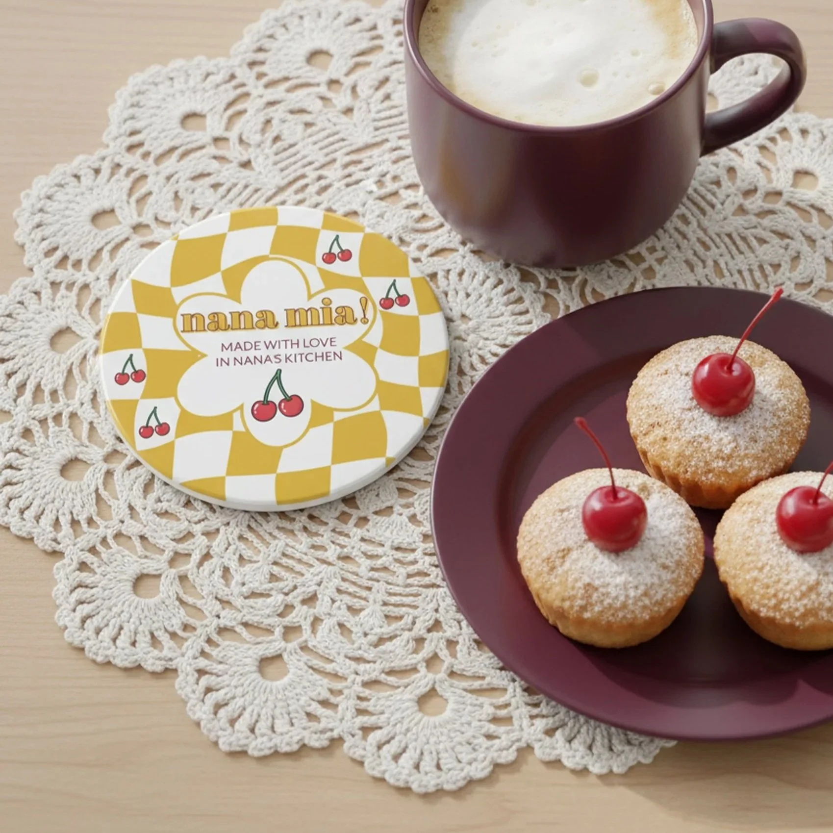 Nana+Mia+Retro+Groovy+Checkerboard+and+Cherry+Coaster.jpg