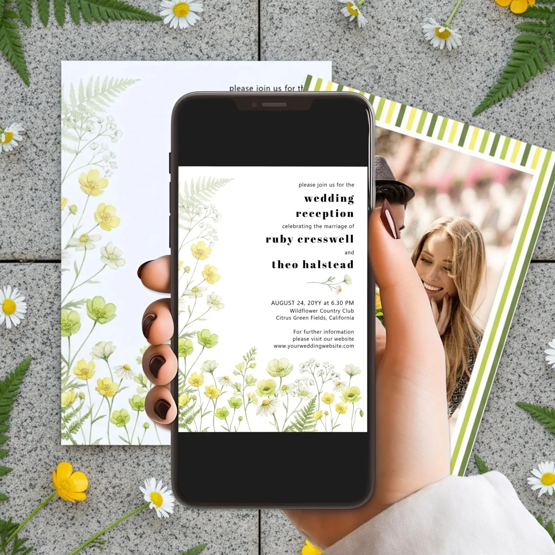 Wedding reception invitation for evening only