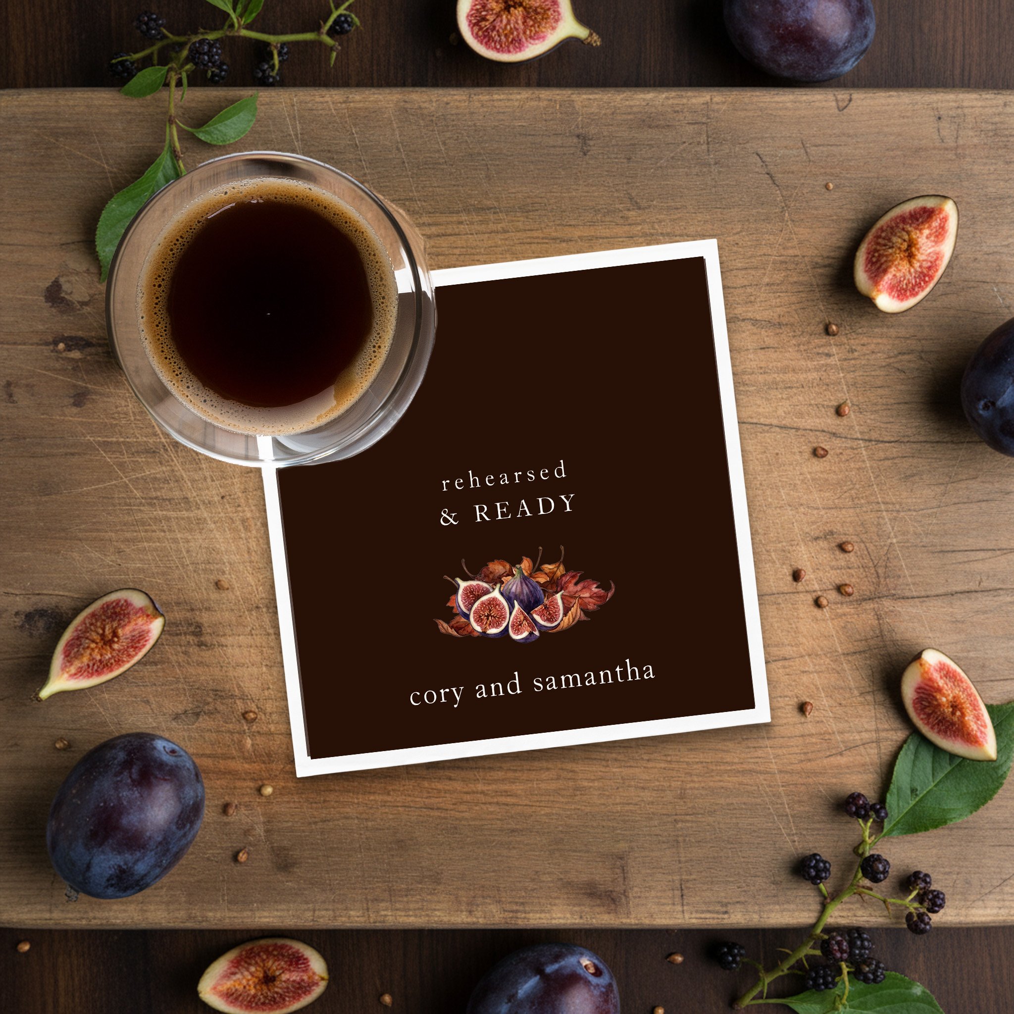 Deep Espresso Brown Rehearsed and Ready Fall Napkins