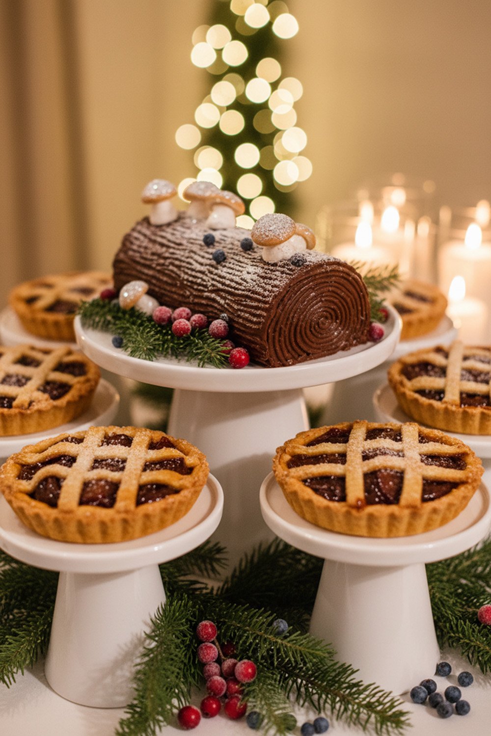 Winter Dessert Station with artisanal details