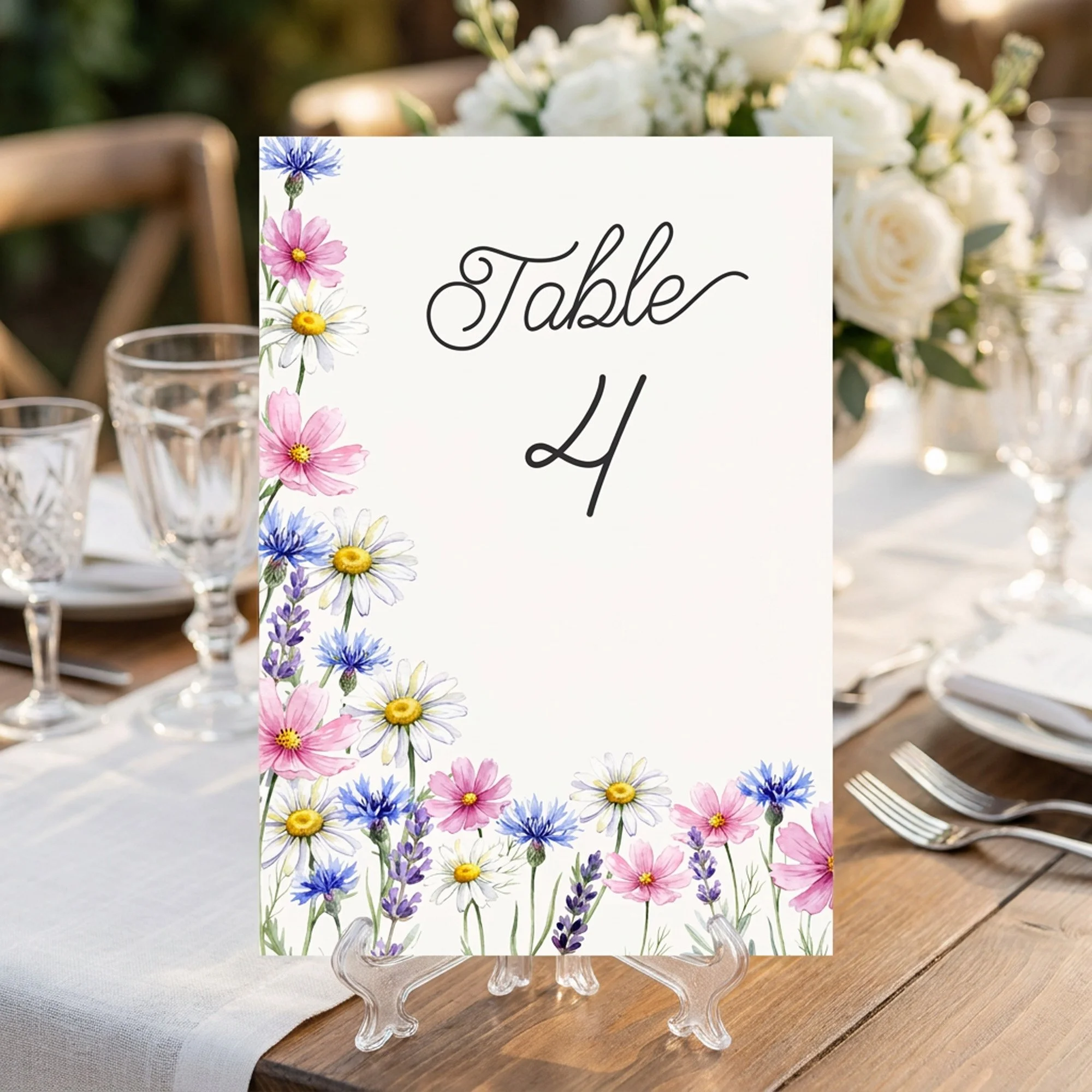 Table Number Cards