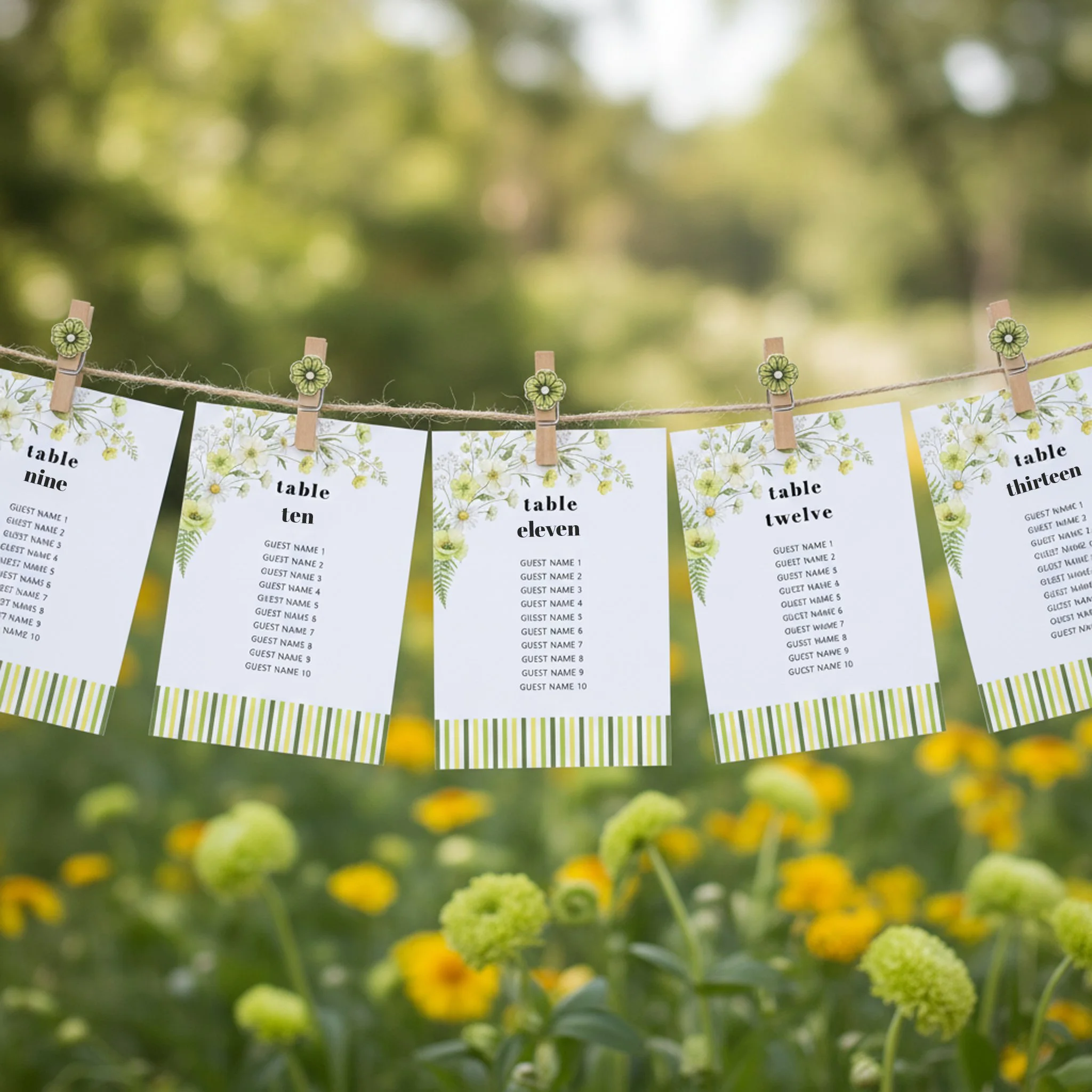 Wedding Seating Chart Cards