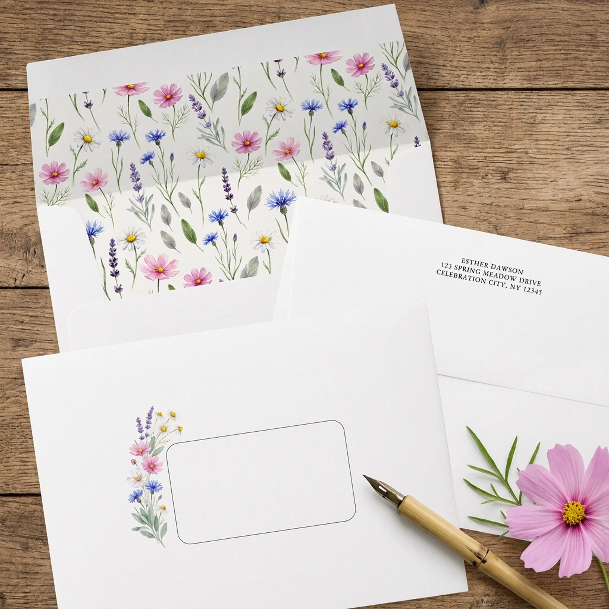 Invitation Envelope with pre-printed return address