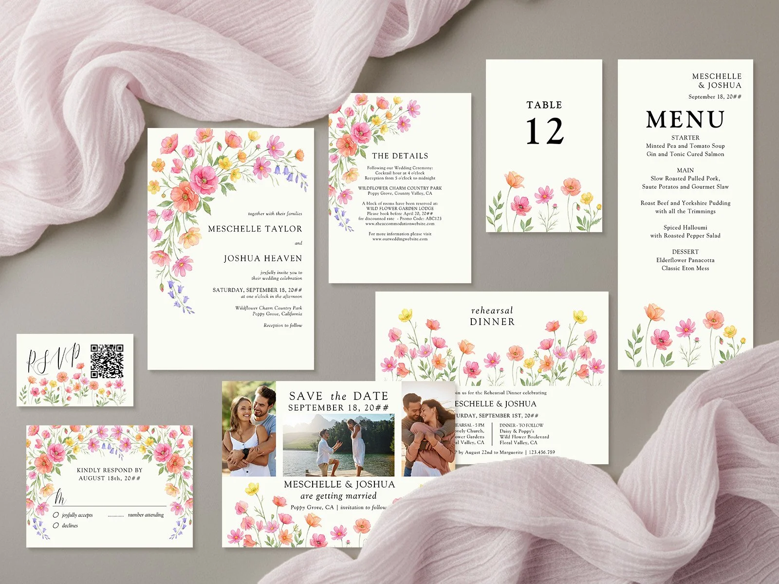 Wildflower Bloom Garden Wedding Stationery & Inspiration