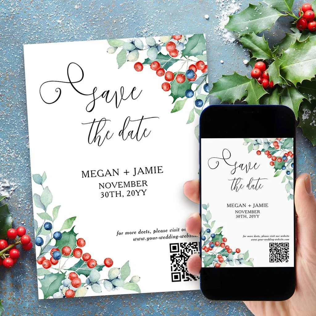Non Photo Save the Date Card