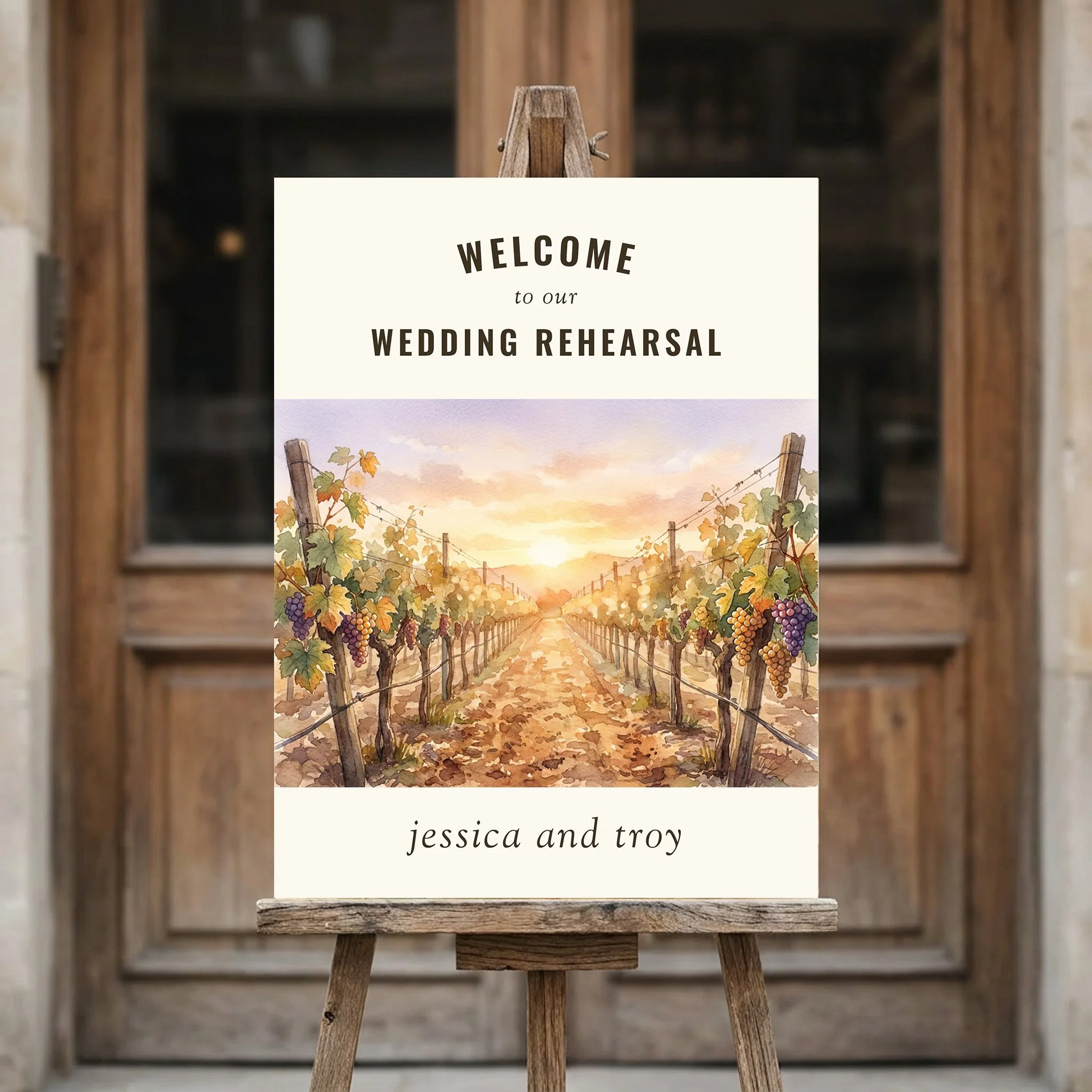 Wedding Rehearsal Dinner welcome sign
