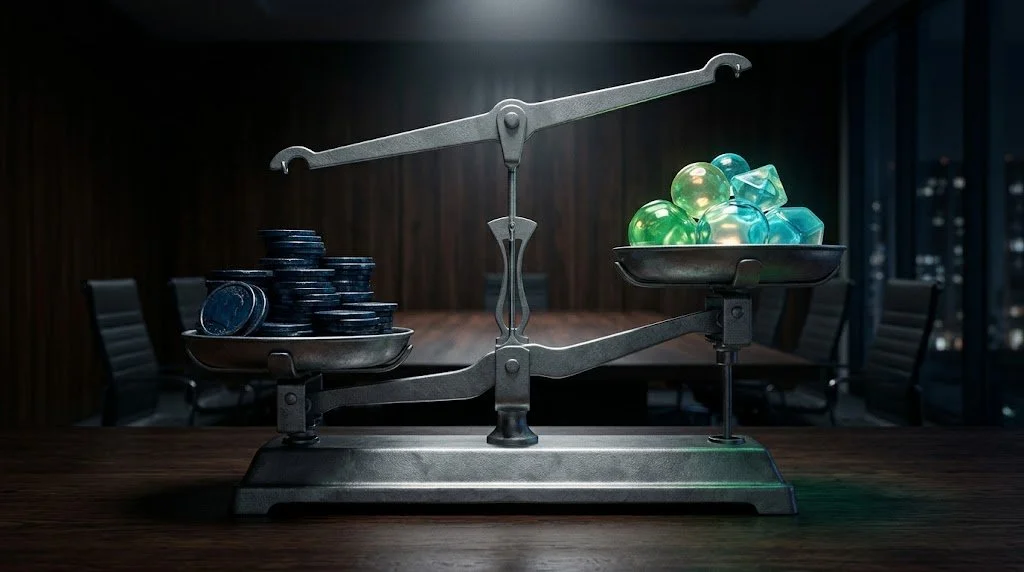 Image of a scale that shows a lighter side that's green