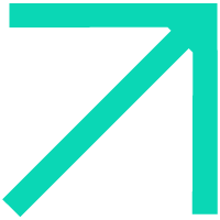 Arrow pointing upward and to the right in teal color