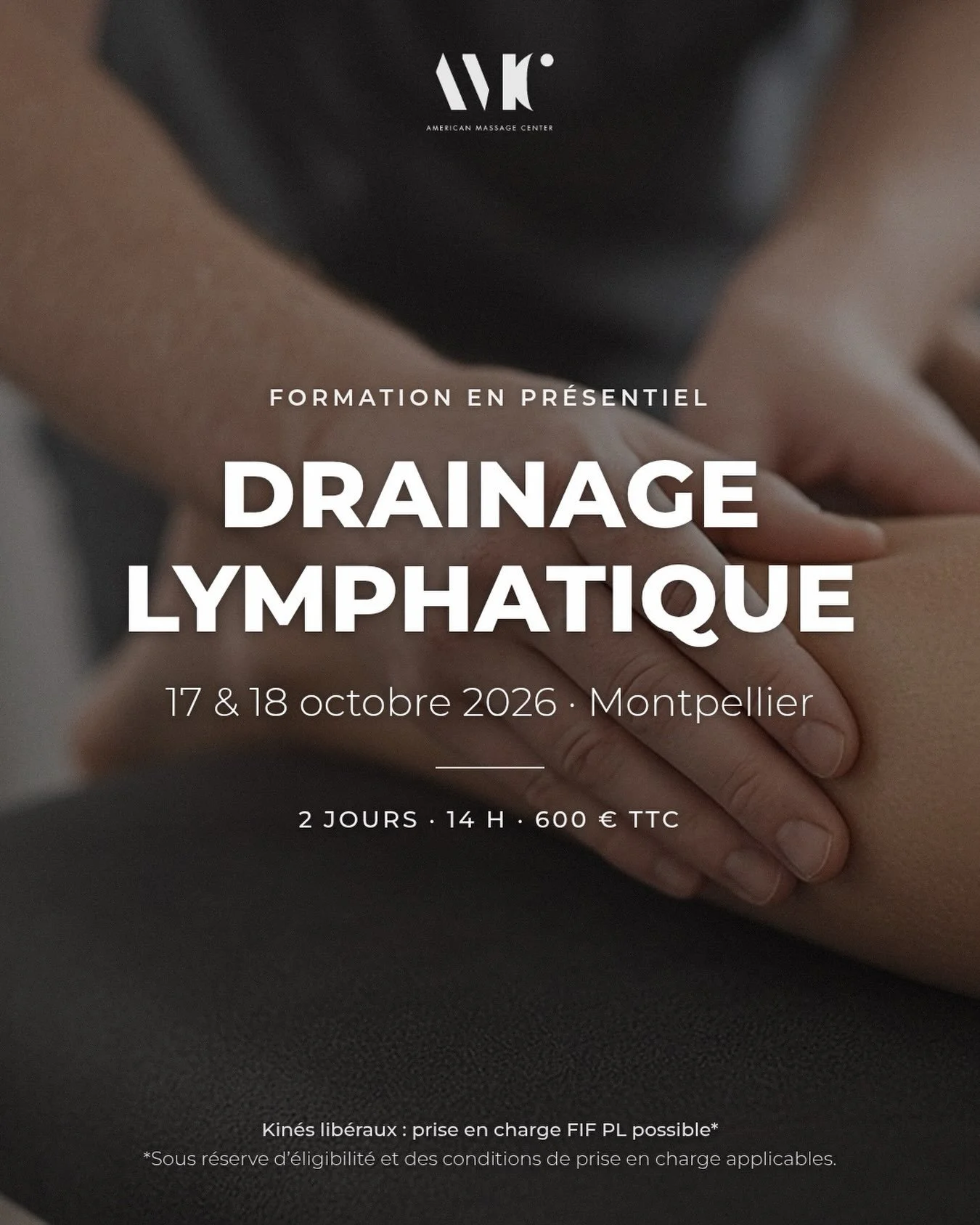 Vous connaissez le drainage lymphatique. Mais l&rsquo;exploitez-vous r&eacute;ellement ?

Les 17 et 18 octobre 2026, American Massage Center vous accueille &agrave; Montpellier pour 2 jours de formation en pr&eacute;sentiel d&eacute;di&eacute;s au dr