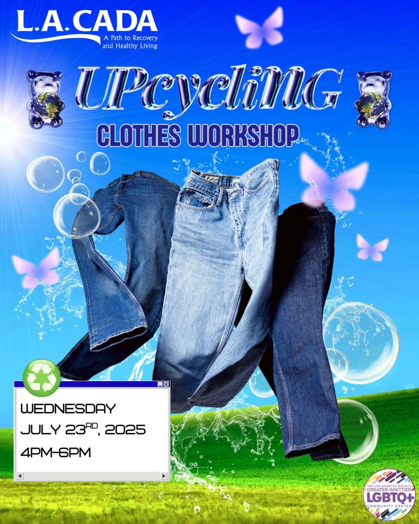 Turning trash into treasure ✨🧵 

Join us today for some creative upcycling fun &mdash; where old things get a fabulous new life! ♻️💚

 #upcyclefashion #CraftyAndCute #sustainablebaddies #denim #whitter