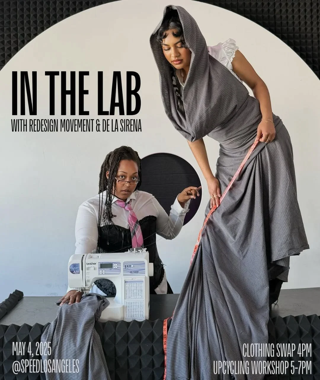 Swap Transform Create 

Turn your old clothes into something new and exciting! 🌿✨ 

Join us for a day of creativity and sustainability, hosted by Godspeed Labs and under the direction of De La Sirena and Redesign Movement. 

Bring your pre-loved ite