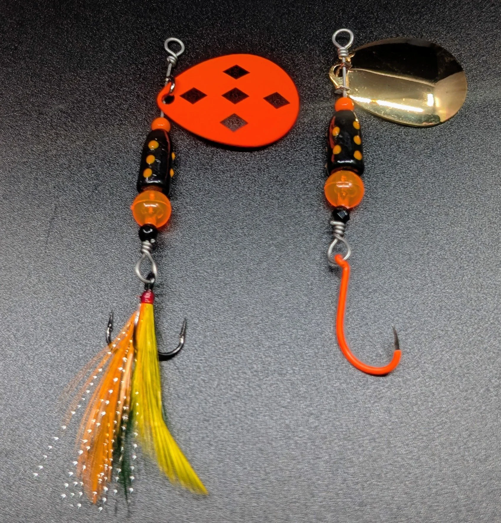 #4 Sun Burst Orange GlowBug FMJ Spinner