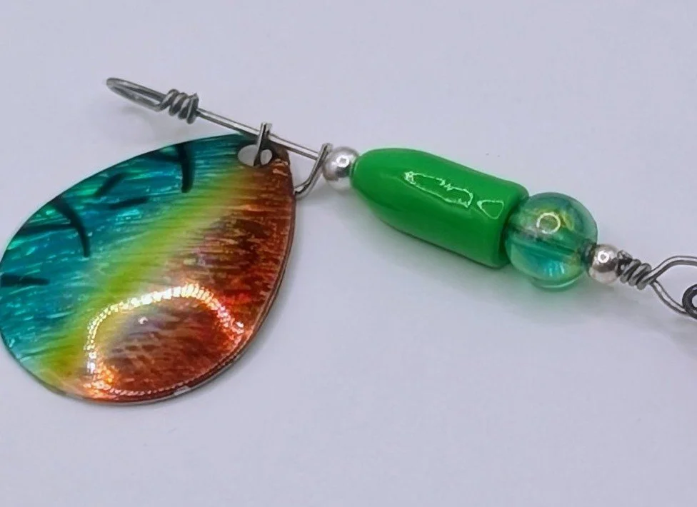 #4 Flo Green WormWeight Spinner