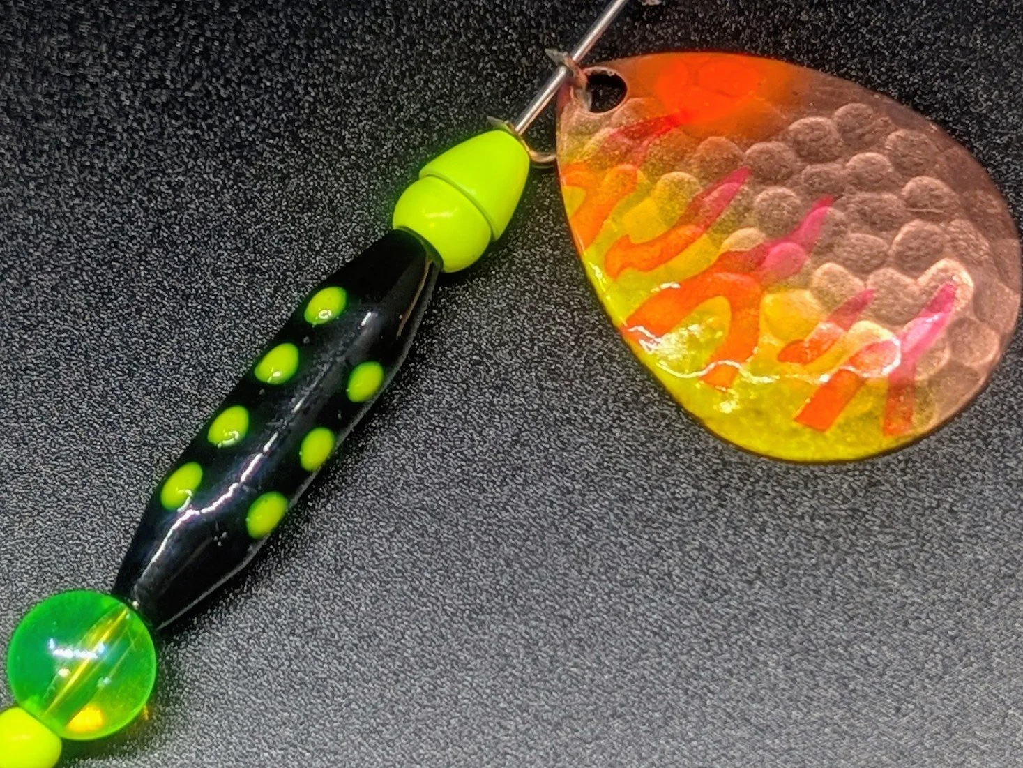 #4 Chartreuse GlowBug Spinner