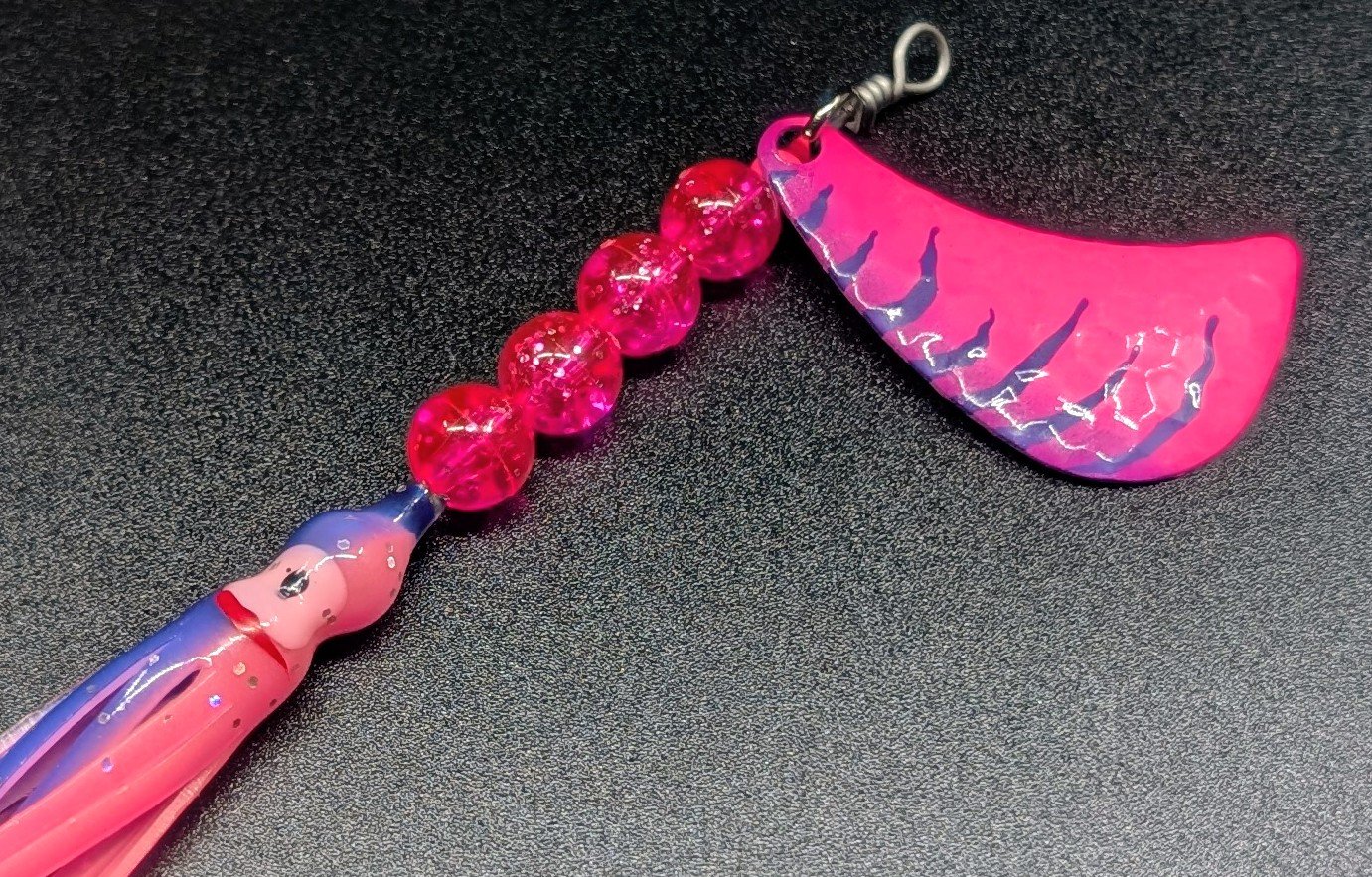 #4 Pink Storm Beady Bait Spinner