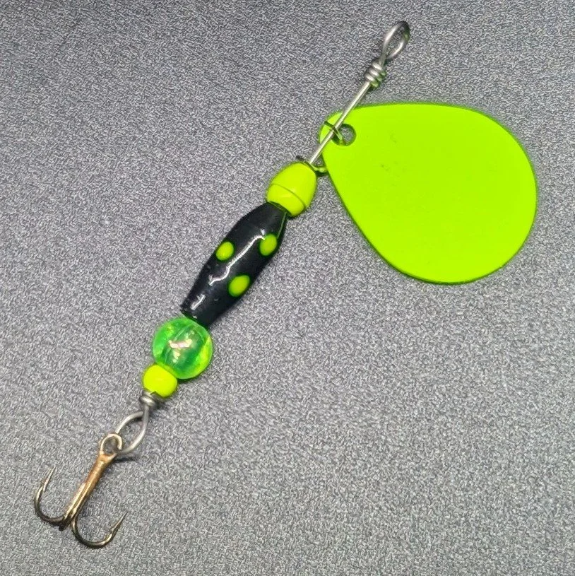 #2 Chartreuse GlowBug Spinner