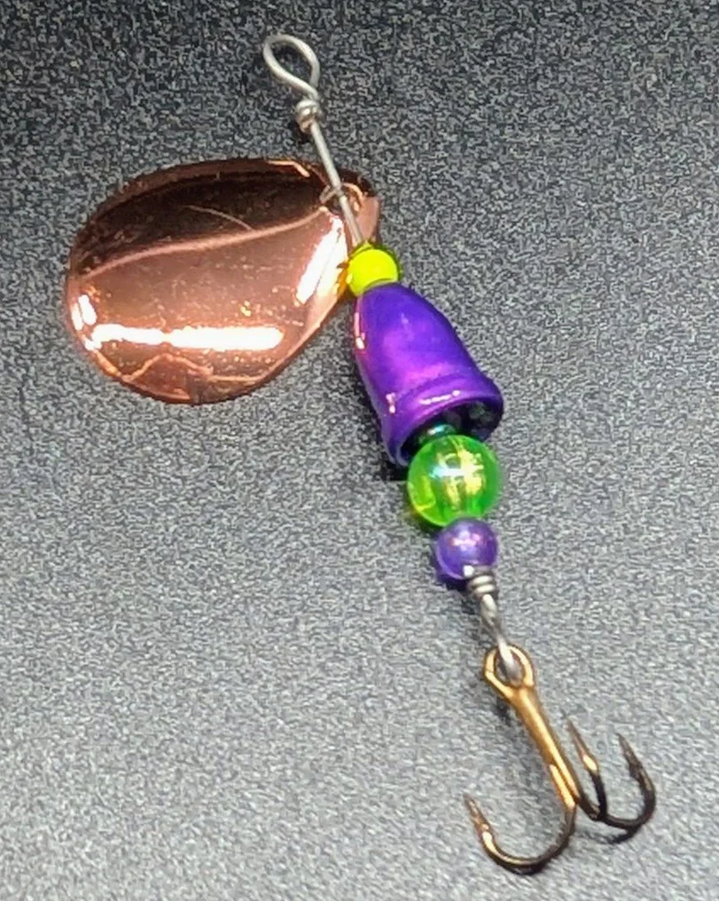 #2 Purple & Chartreuse Bullet Spinner