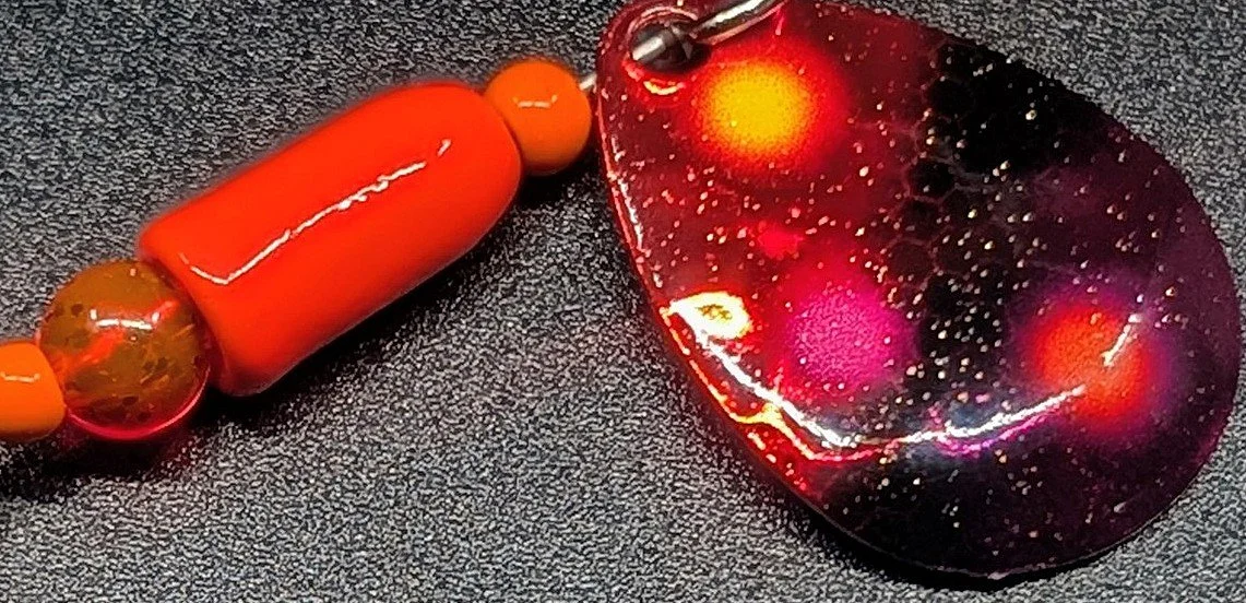 #3 Flo Orange WormWeight Spinner
