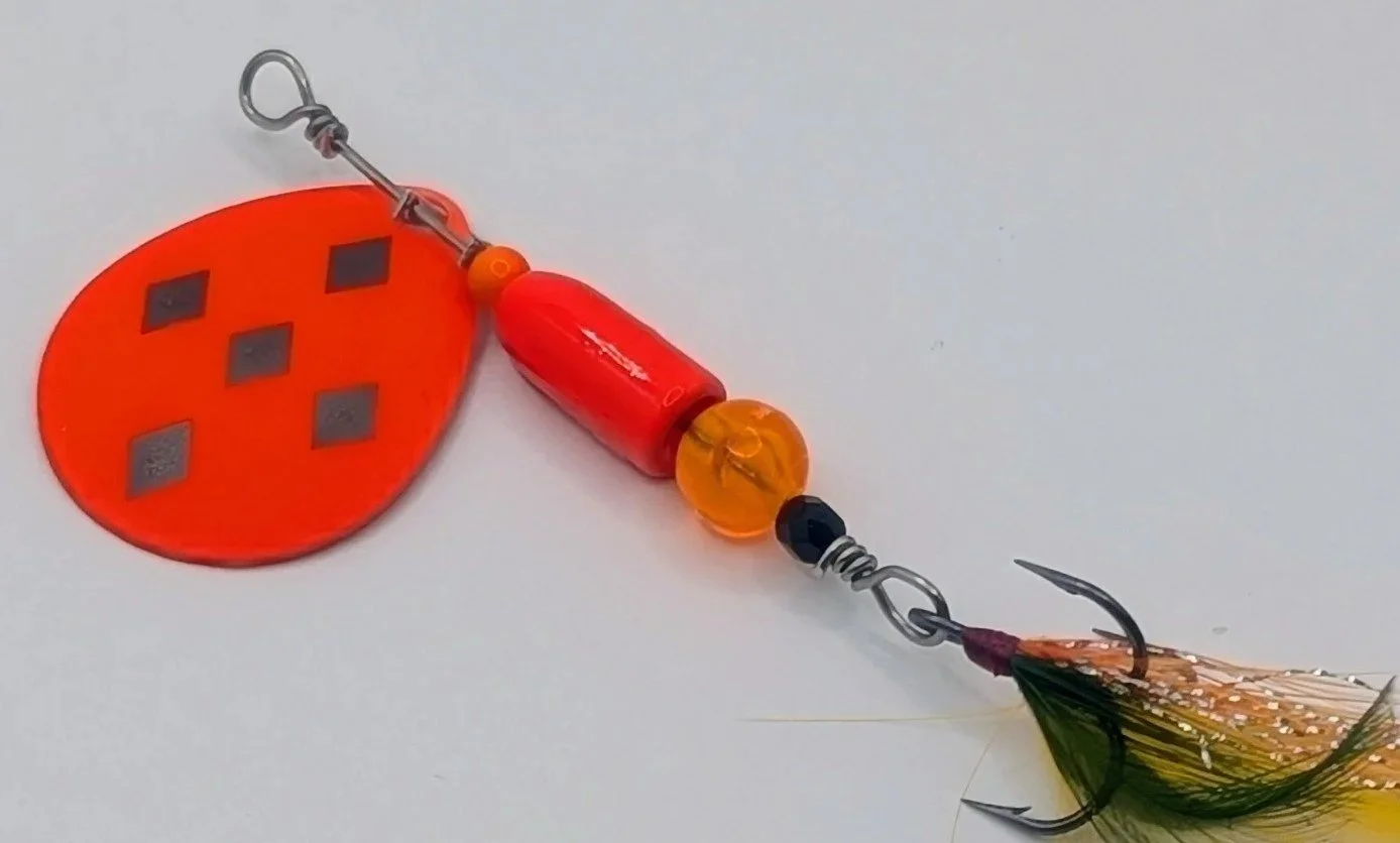 #4 Flo Orange WormWeight Spinner