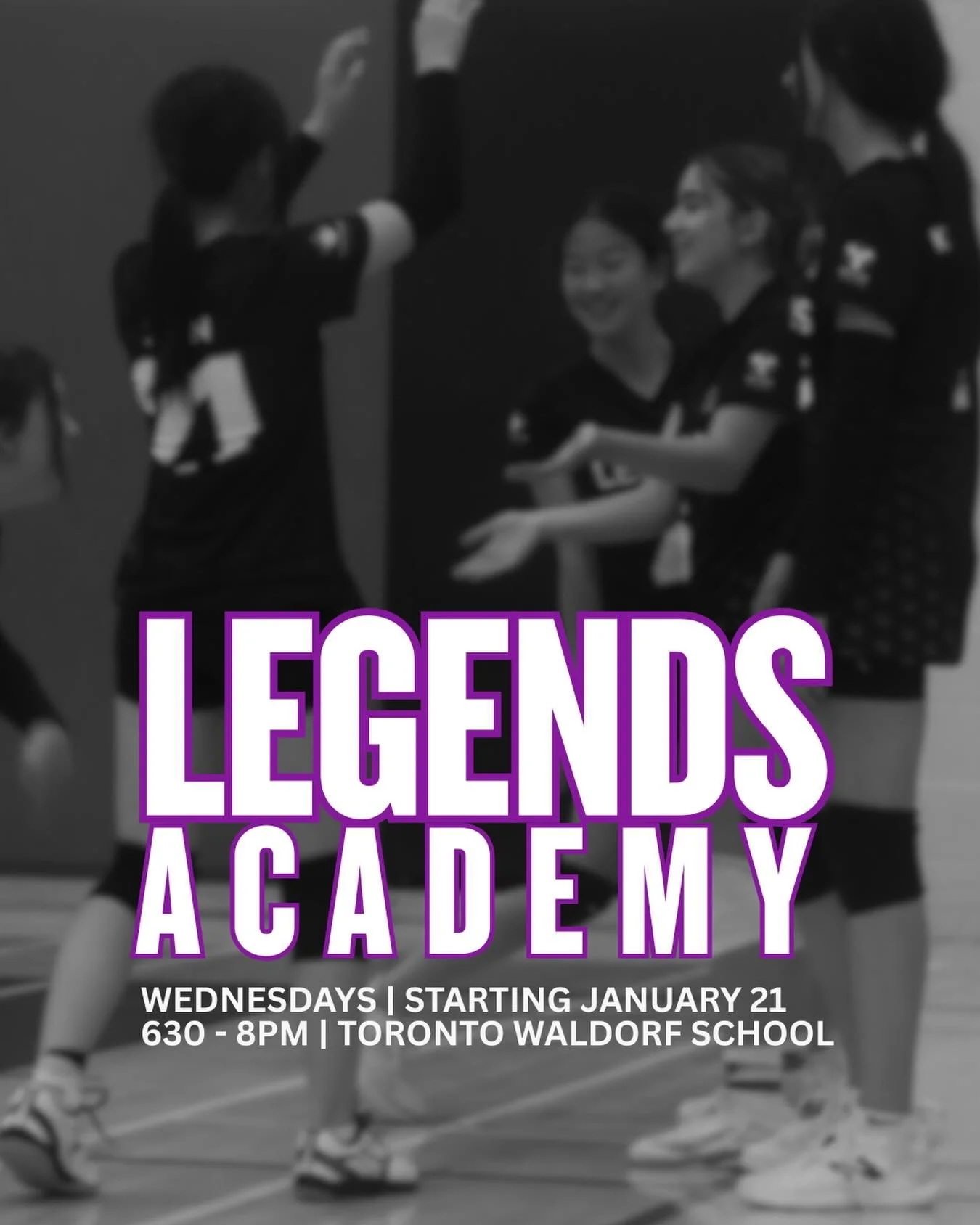 LEGENDS ACADEMY IS BACK! Designed for athletes ages 9&ndash;14 who want to learn, grow, and get better in a fun, supportive environment. Whether you&rsquo;re new to volleyball or looking to sharpen your skills, this program focuses on fundamentals, g
