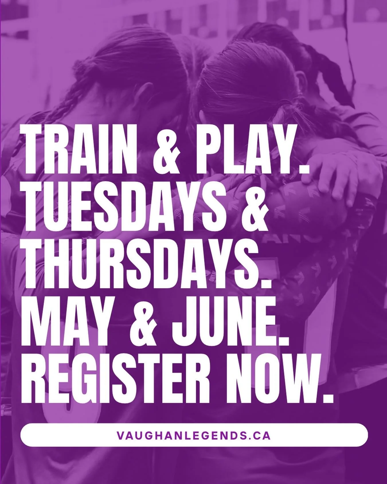 Post-season = keep the touches. 💥

Don&rsquo;t let the progress you made all season fade. Stay sharp with game reps and high-energy play.

📅 Tues &amp; Thurs | May &amp; June
🚨 Limited spots 
📍Toronto Waldorf School

vaughanlegends.ca