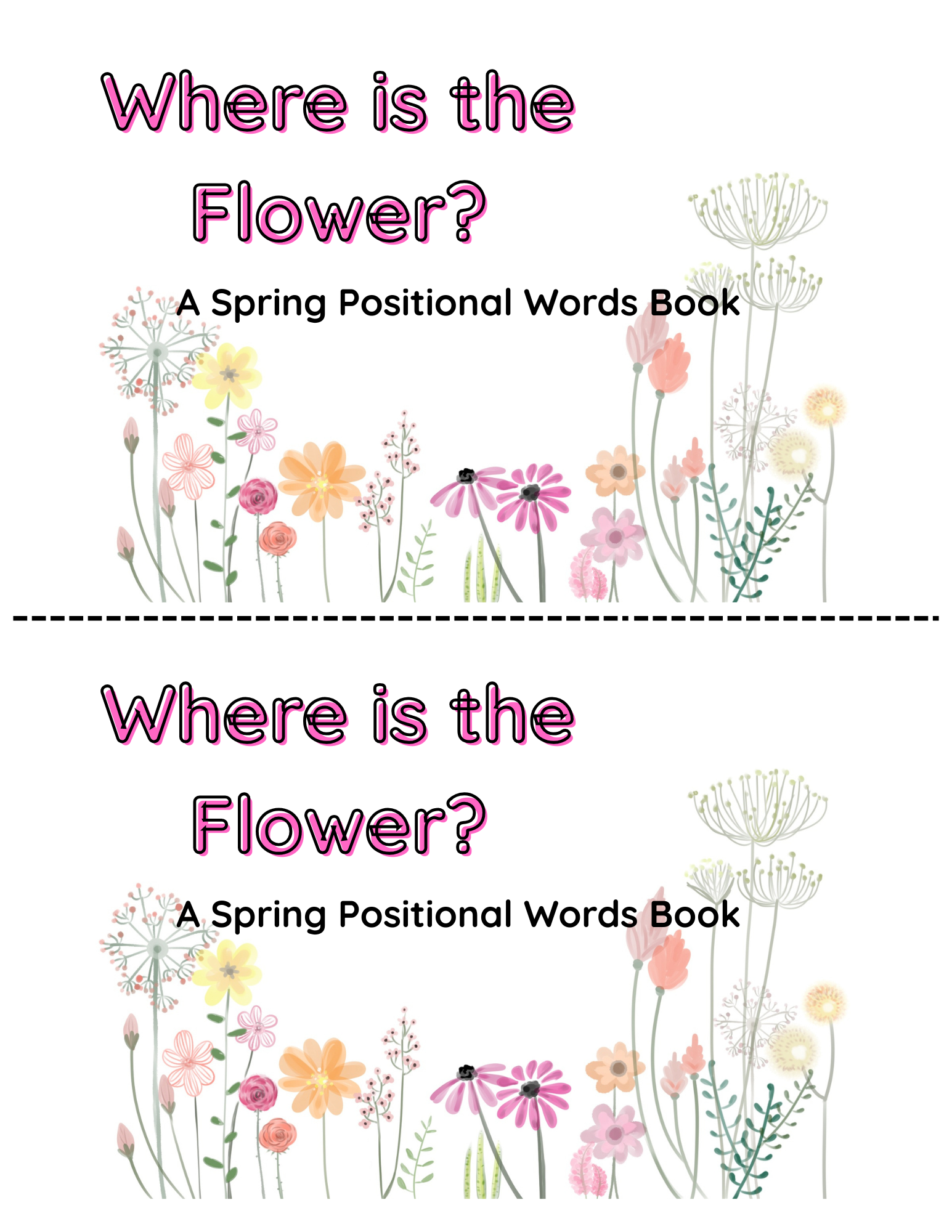 Spring Positional Words Book
